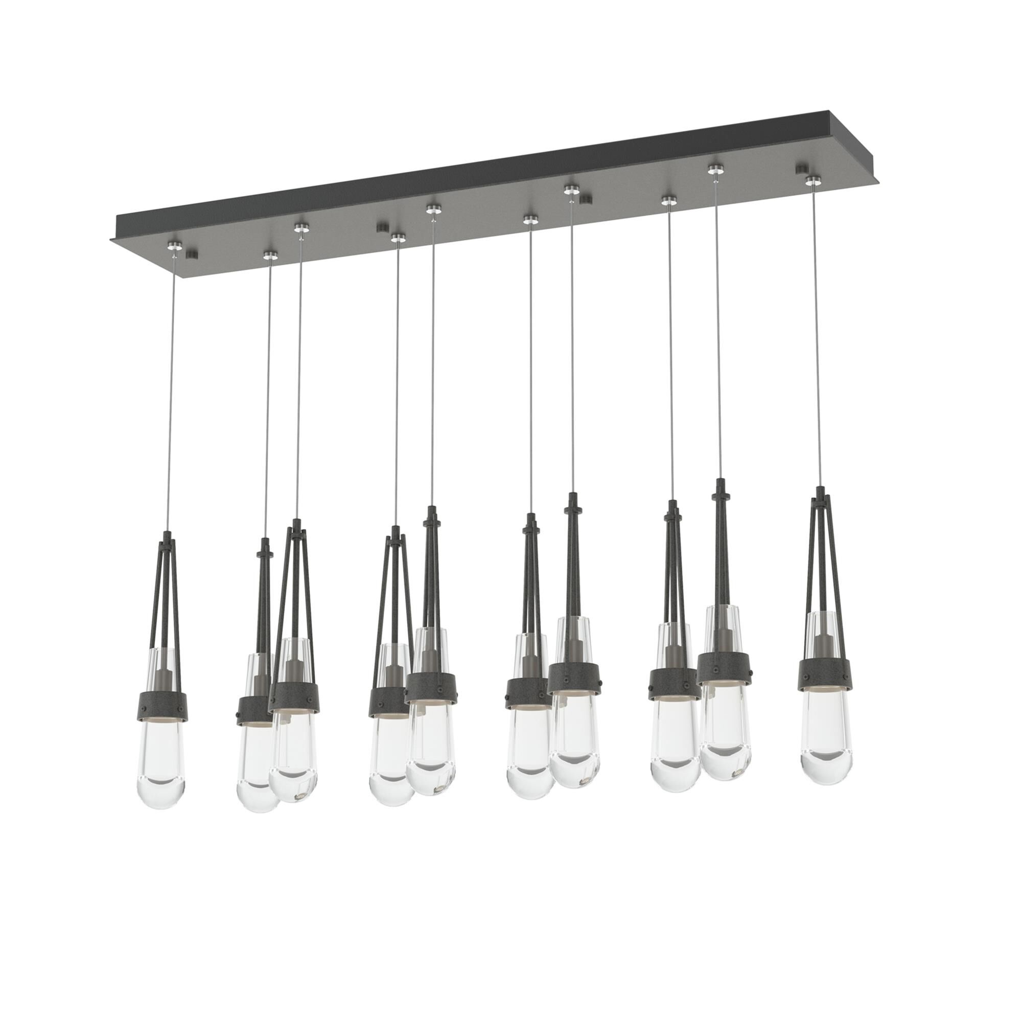 Shown in Natural Iron finish and Clear glass