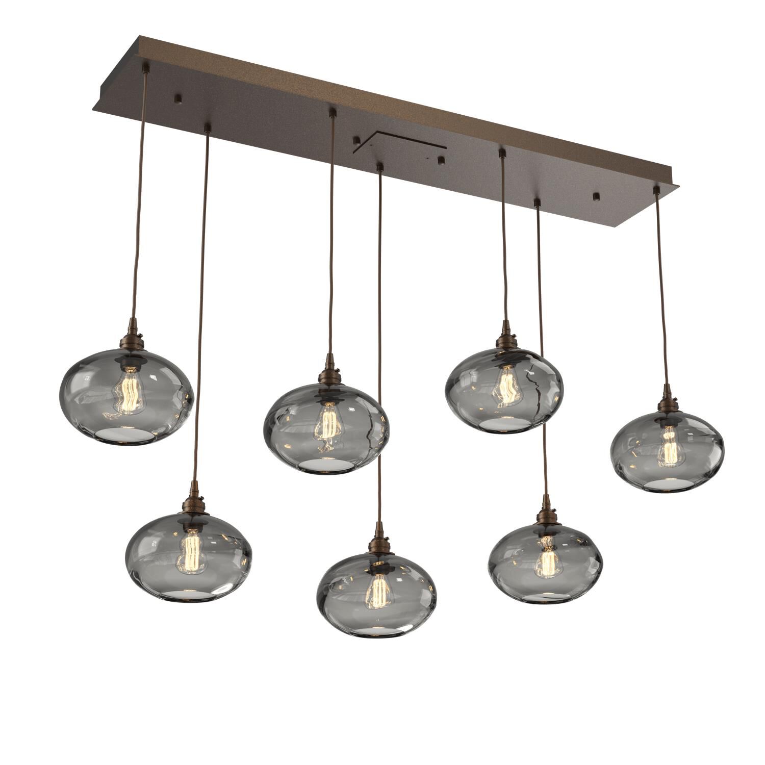 Coppa 14 Inch 7 Light Linear Suspension Light by Hammerton Studio