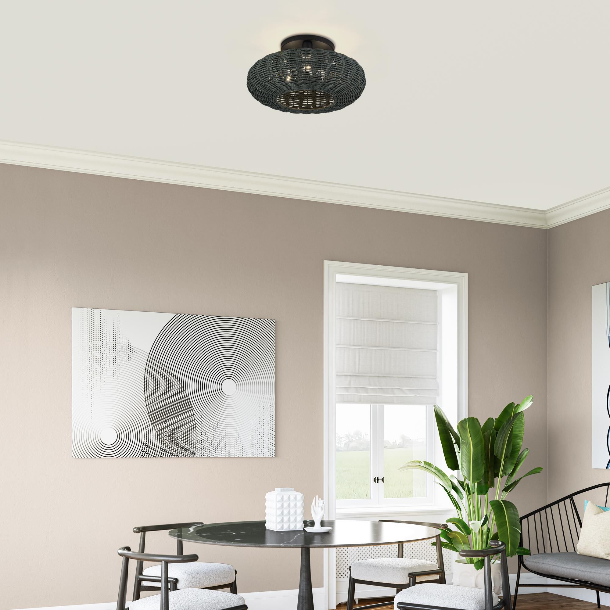 Deluna 18 Inch Semi Flush Mount by Livex Lighting