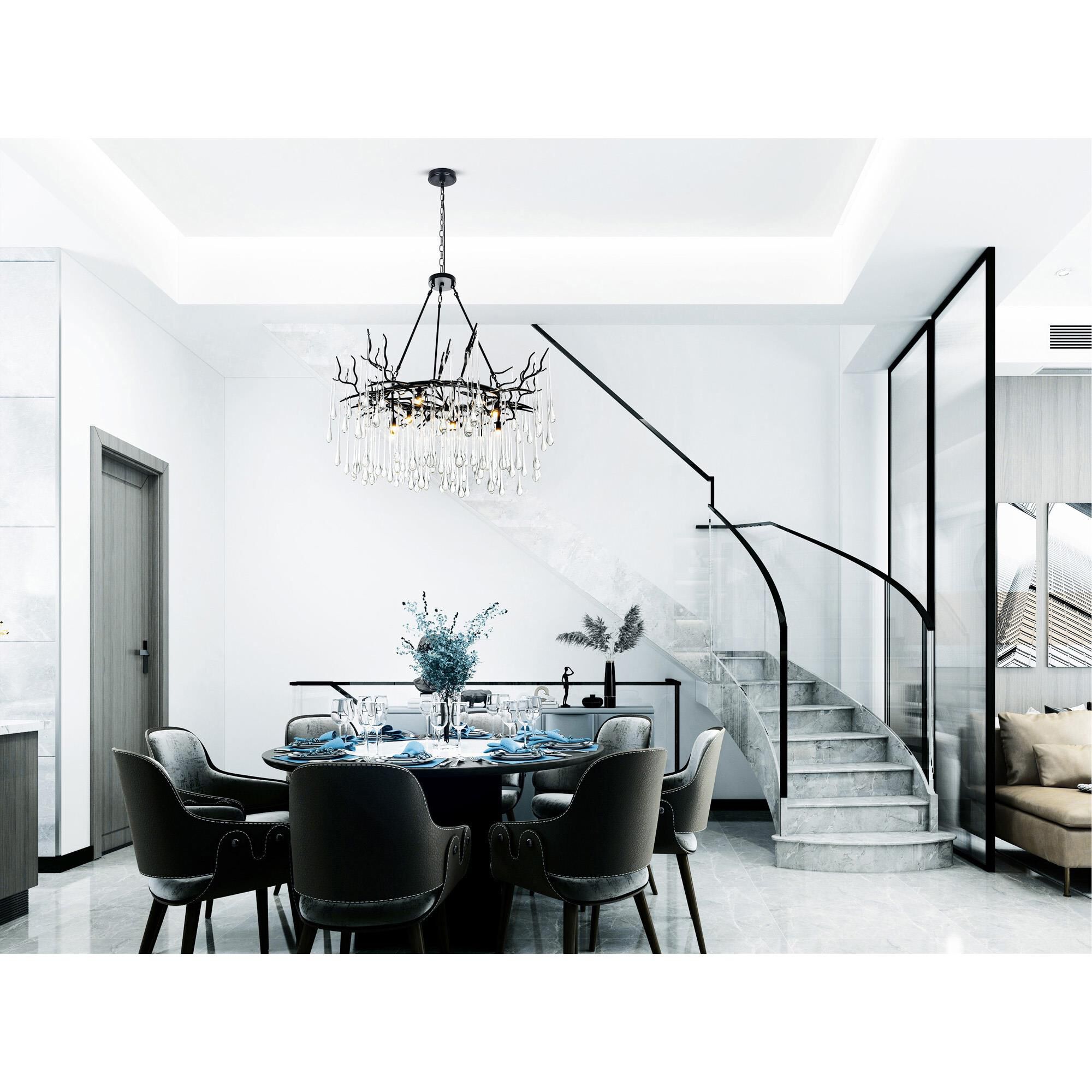 Anita 43 Inch 12 Light Chandelier by CWI Lighting