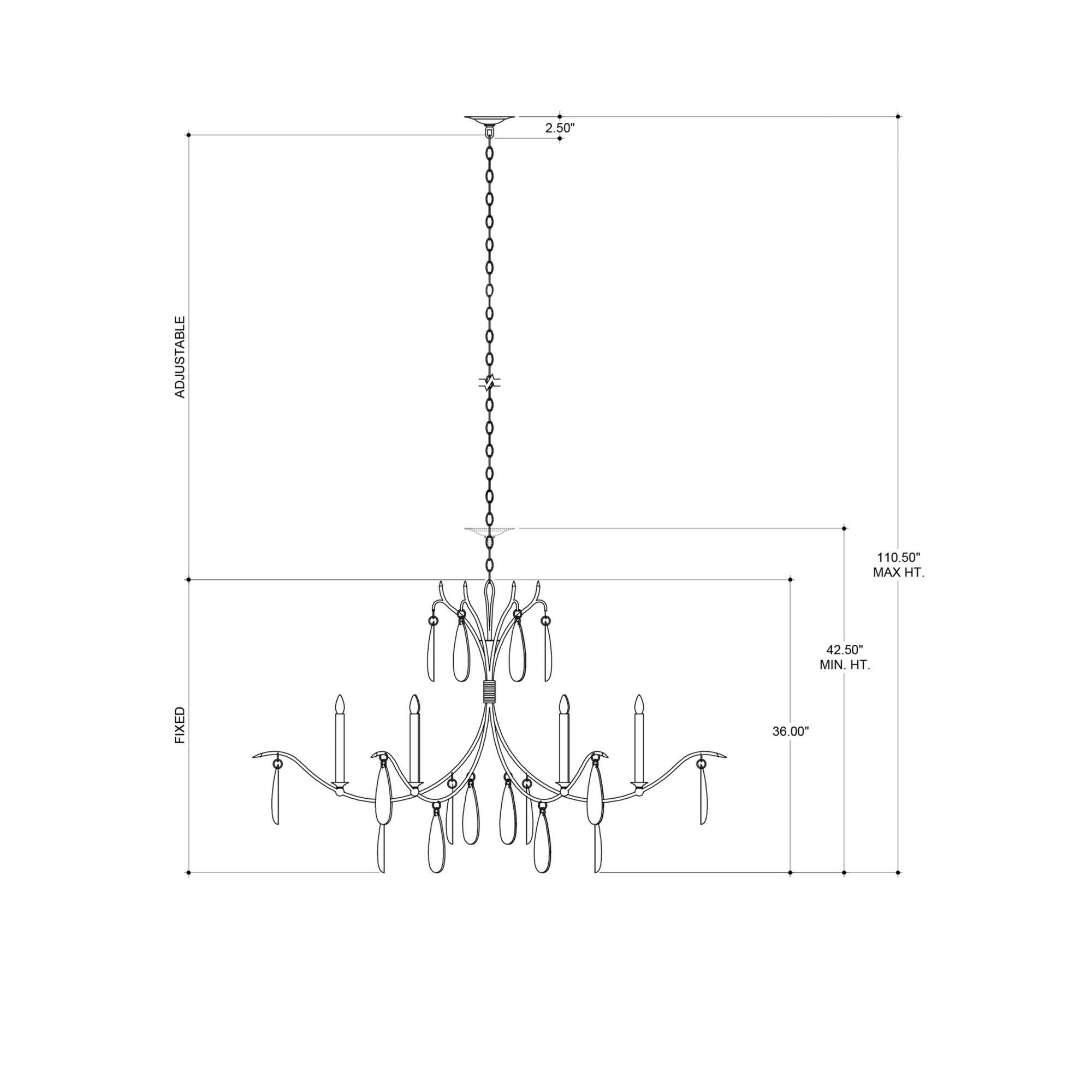 Marshallia 6 Light Chandelier by Currey and Company