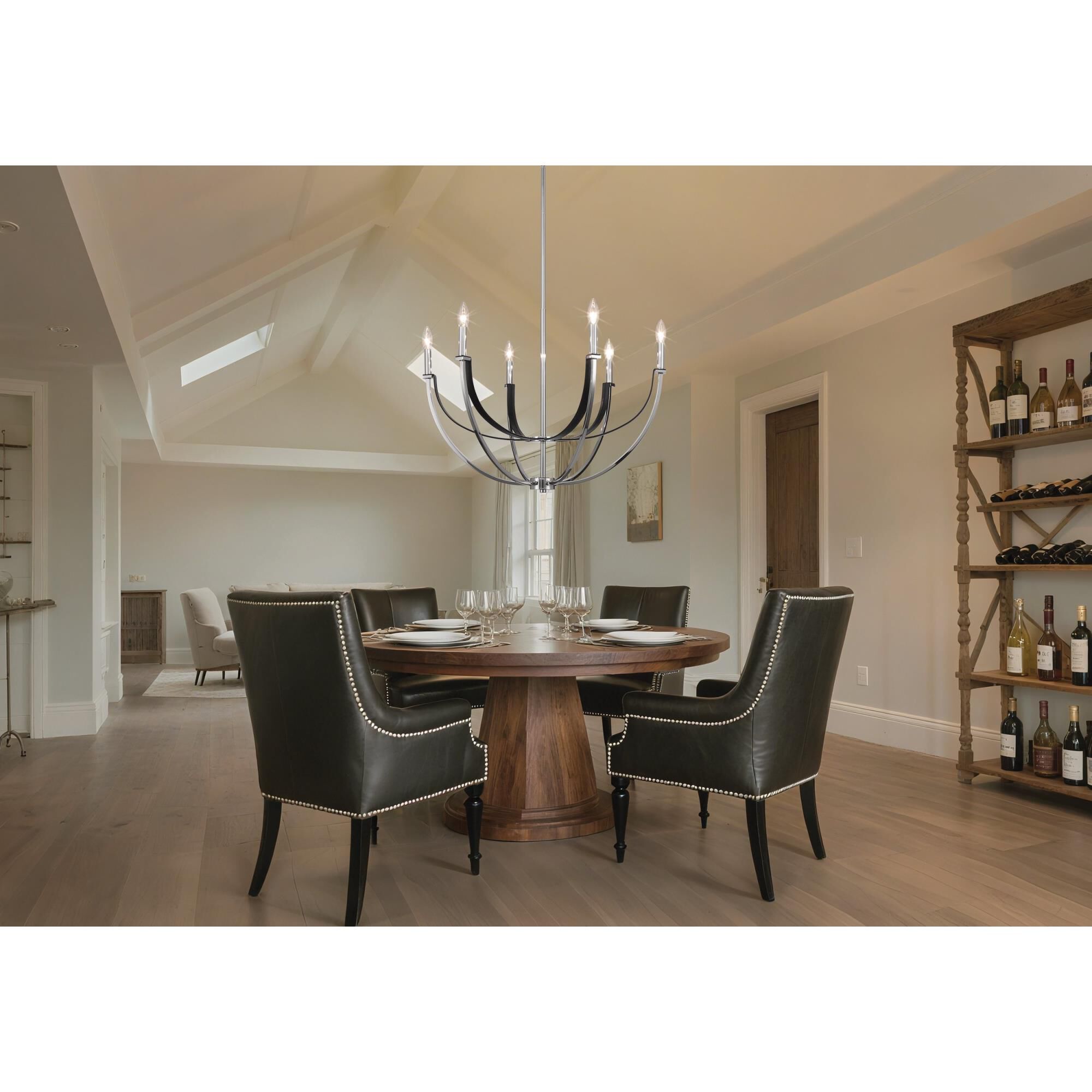 Shown in Polished Nickel and Black finish