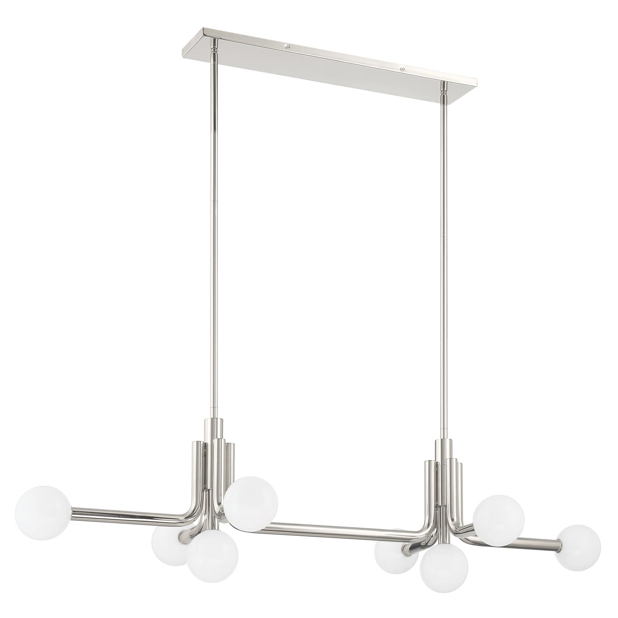 Shown in Polished Nickel finish and Opal glass