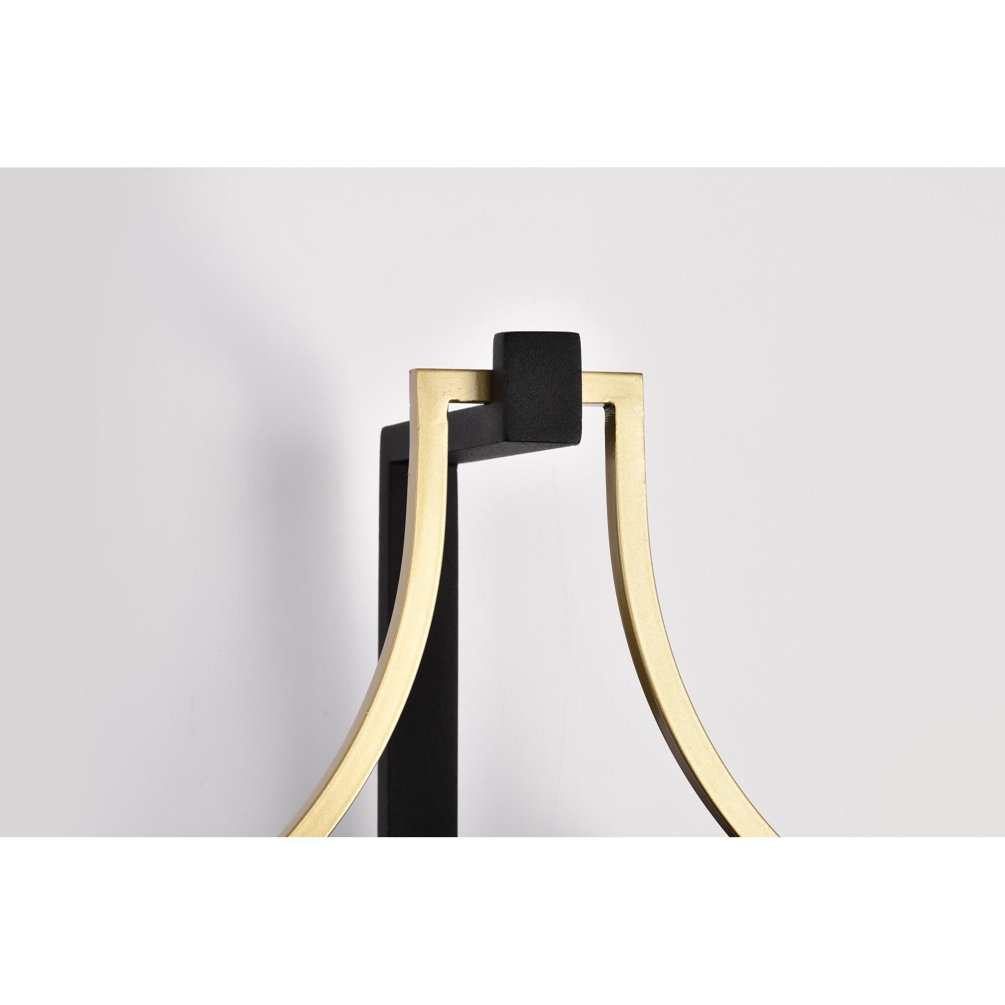 Shown in Black and Gold finish and Clear glass