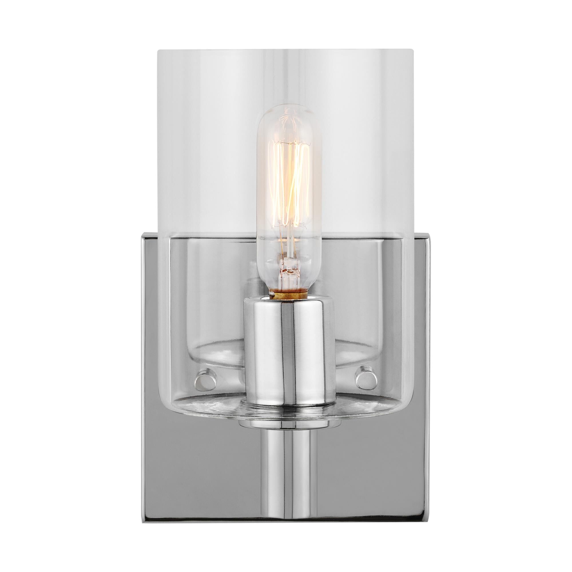 Shown in Chrome finish and Clear glass and Clear Glass shade