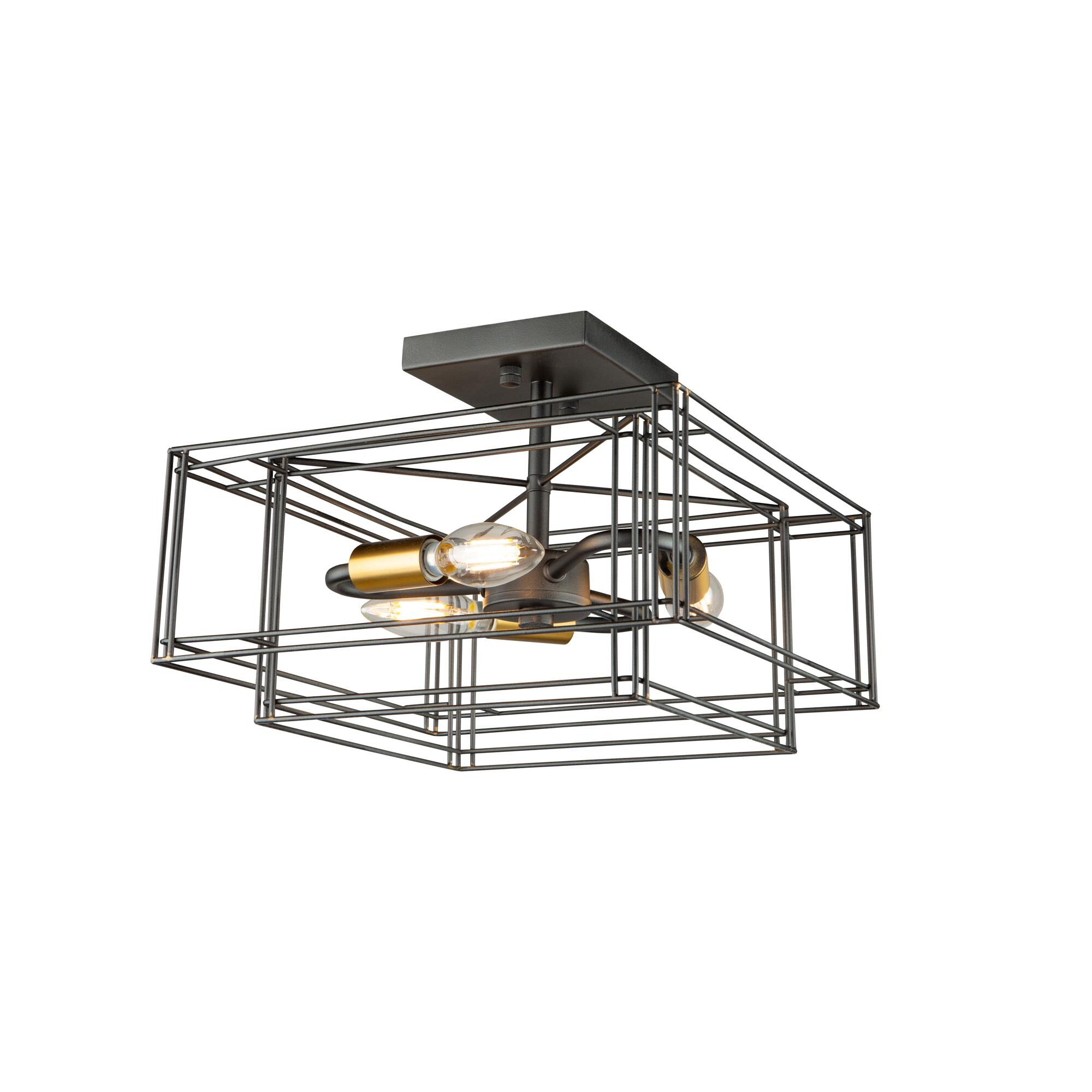 Shown in Black and Brushed Brass finish