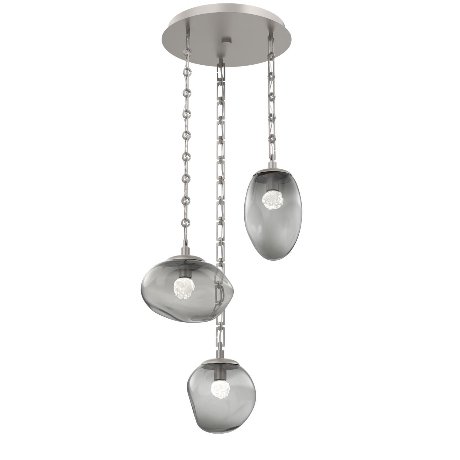 Shown in Beige Silver finish and Smoke glass