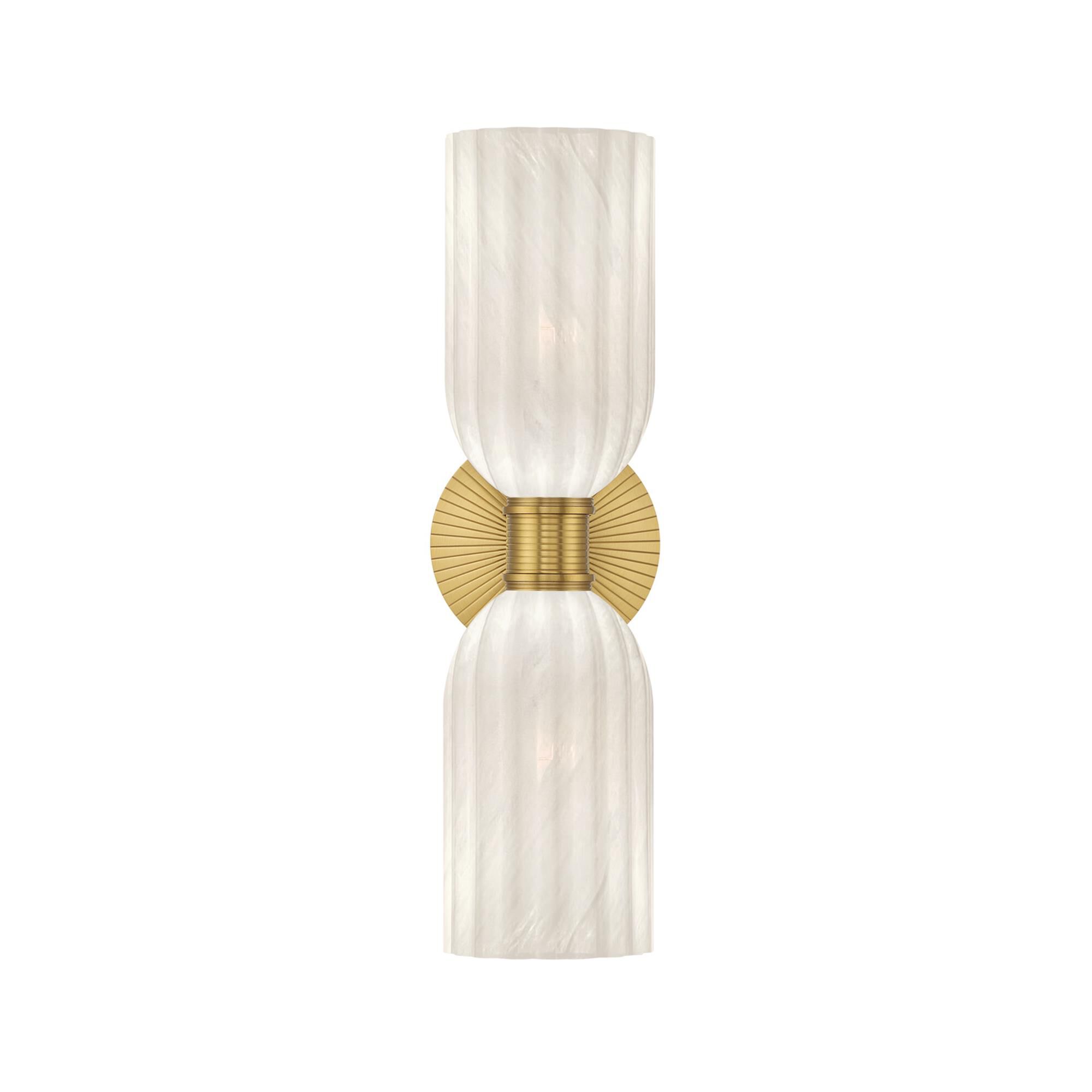Shown in Luxe Gold finish and Strie glass and Strie Glass shade