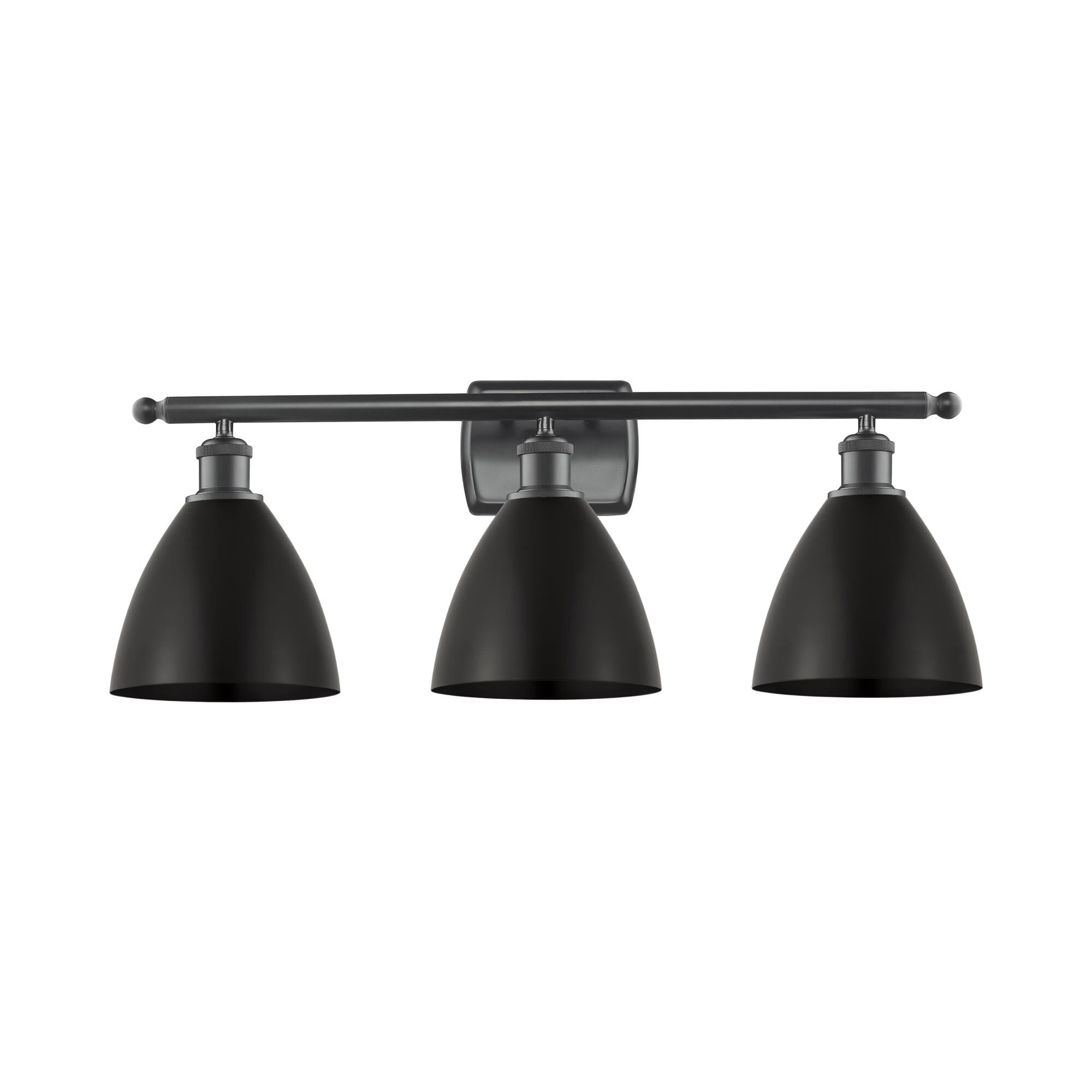 Shown in Matte Black finish and Matte Black Ballston Dome shade