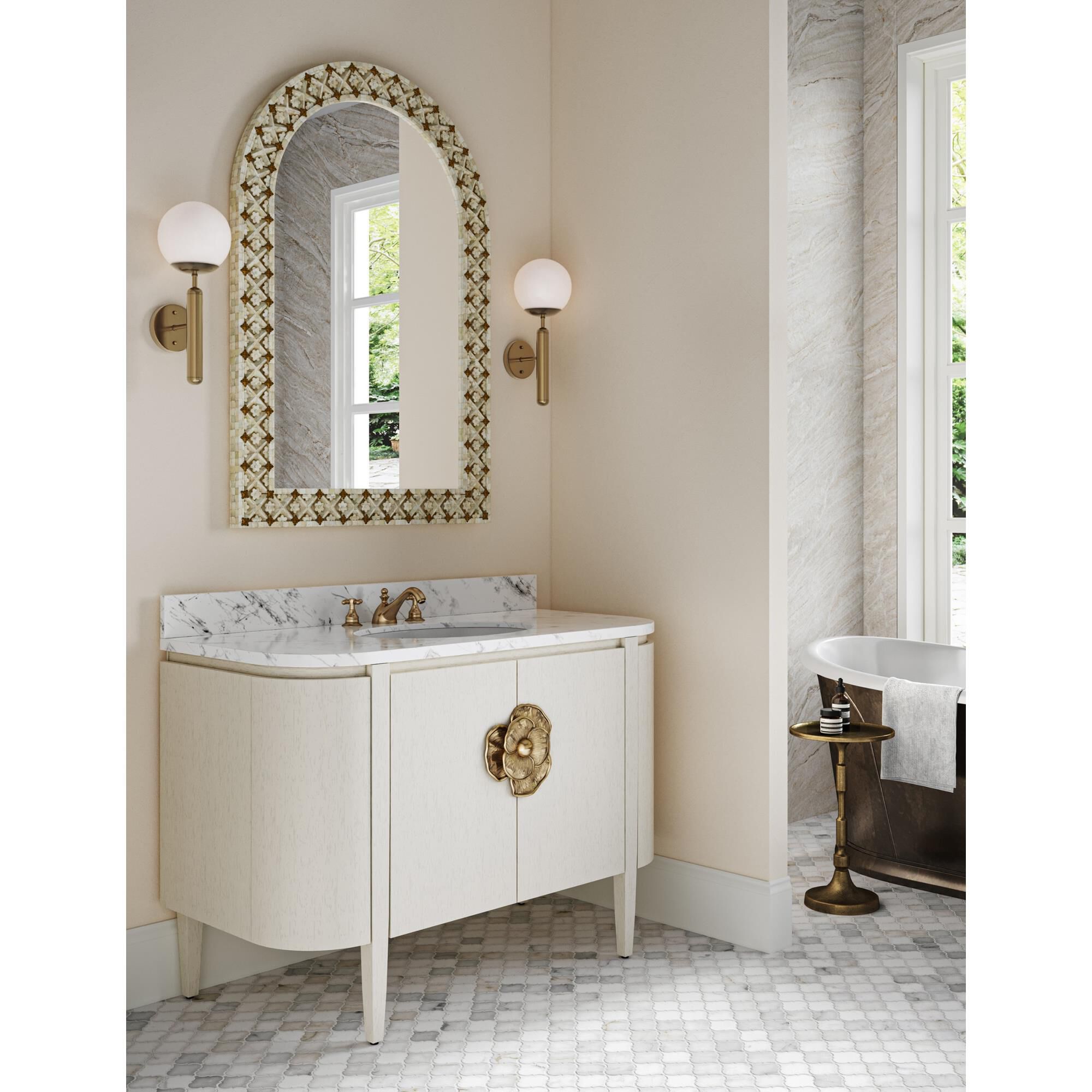 Shown in Brass finish