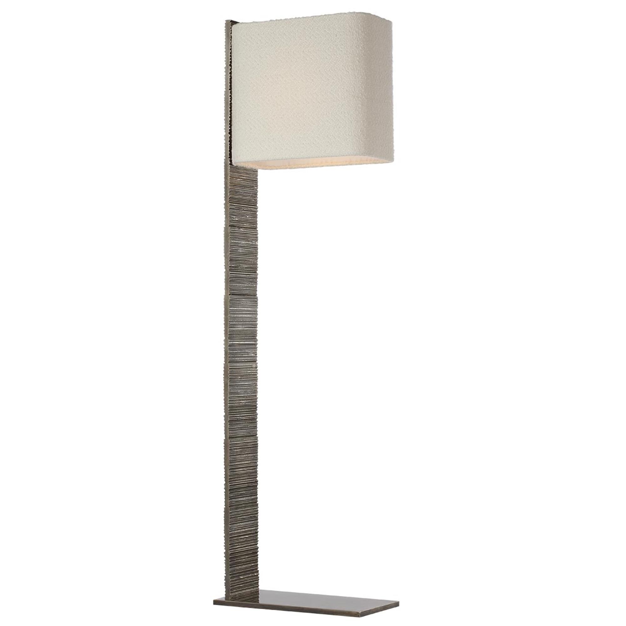 Shown in Ridged Graphite finish and Boucle Rectangle shade