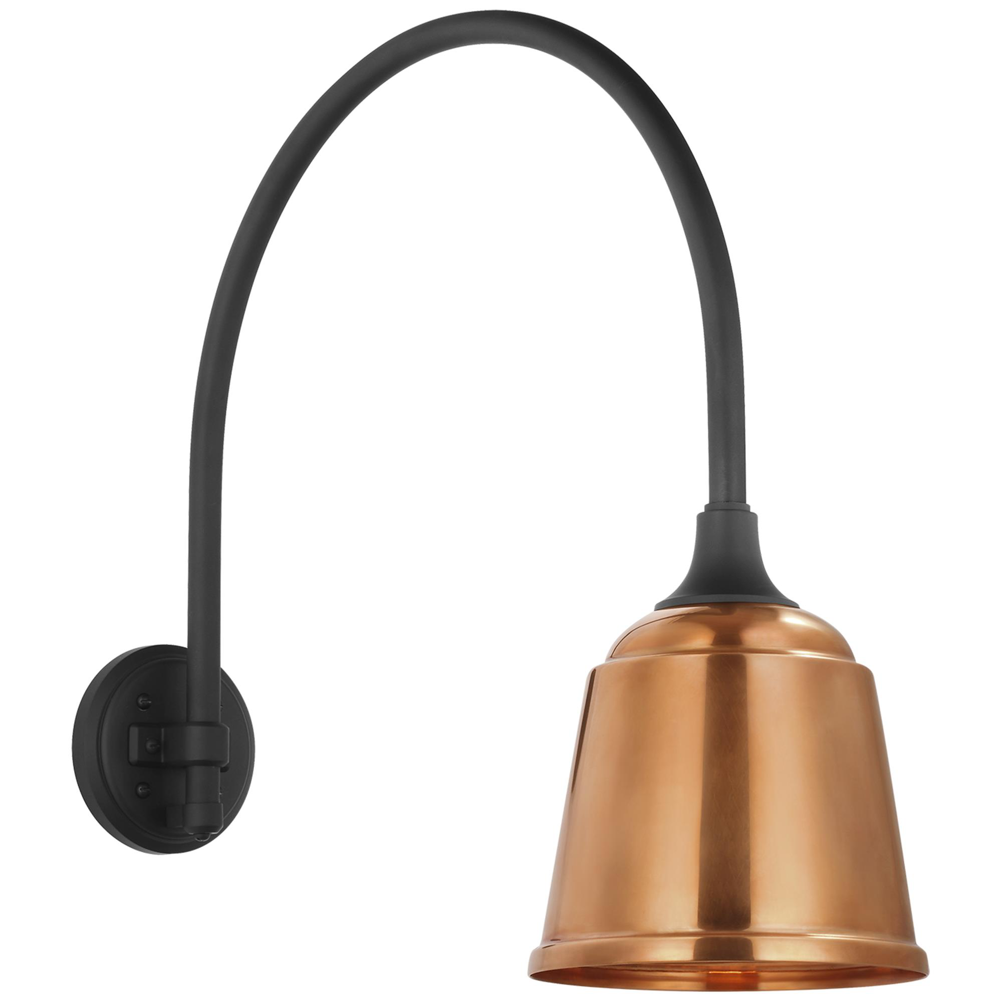 Shown in Matte Black finish and Copper shade