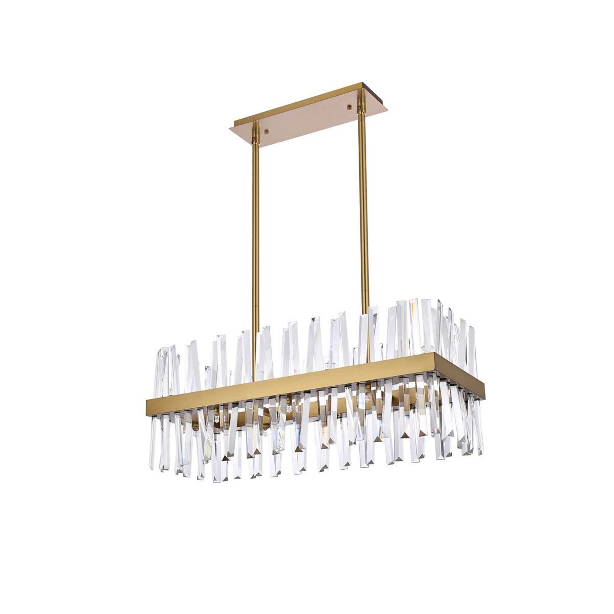 Shown in Satin Gold finish and Royal Cut Clear crystal