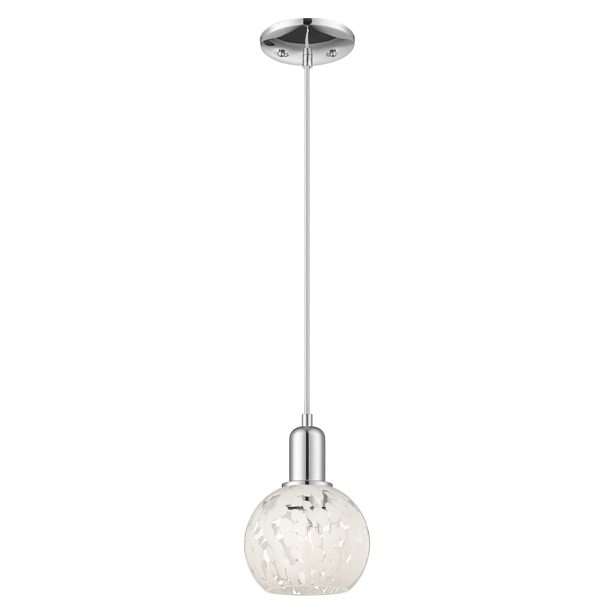 Bruno Marashlian White Mouchette 6 Inch Mini Pendant by Innovations Lighting