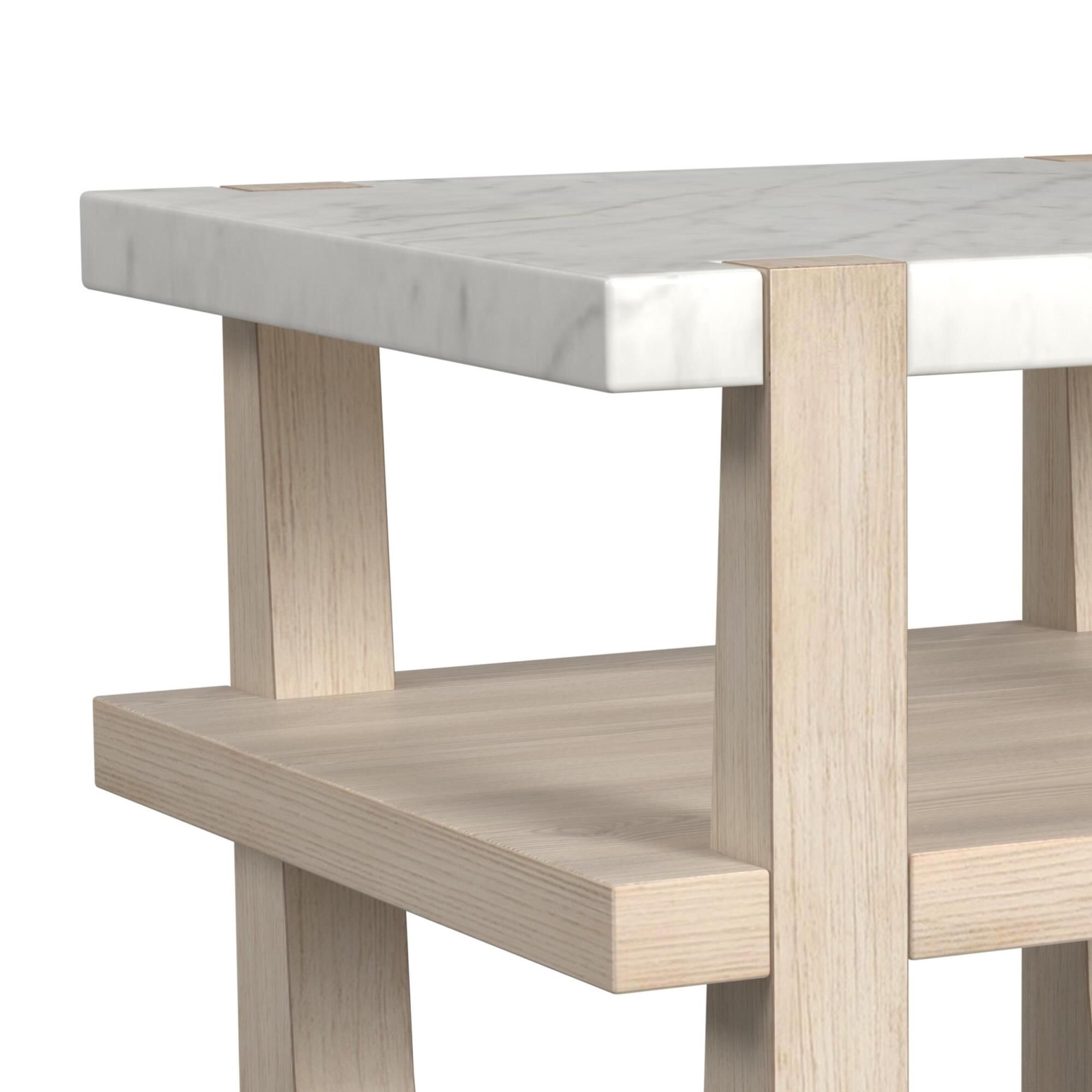 Shown in Sunbleached Ash - Bianco Marble finish