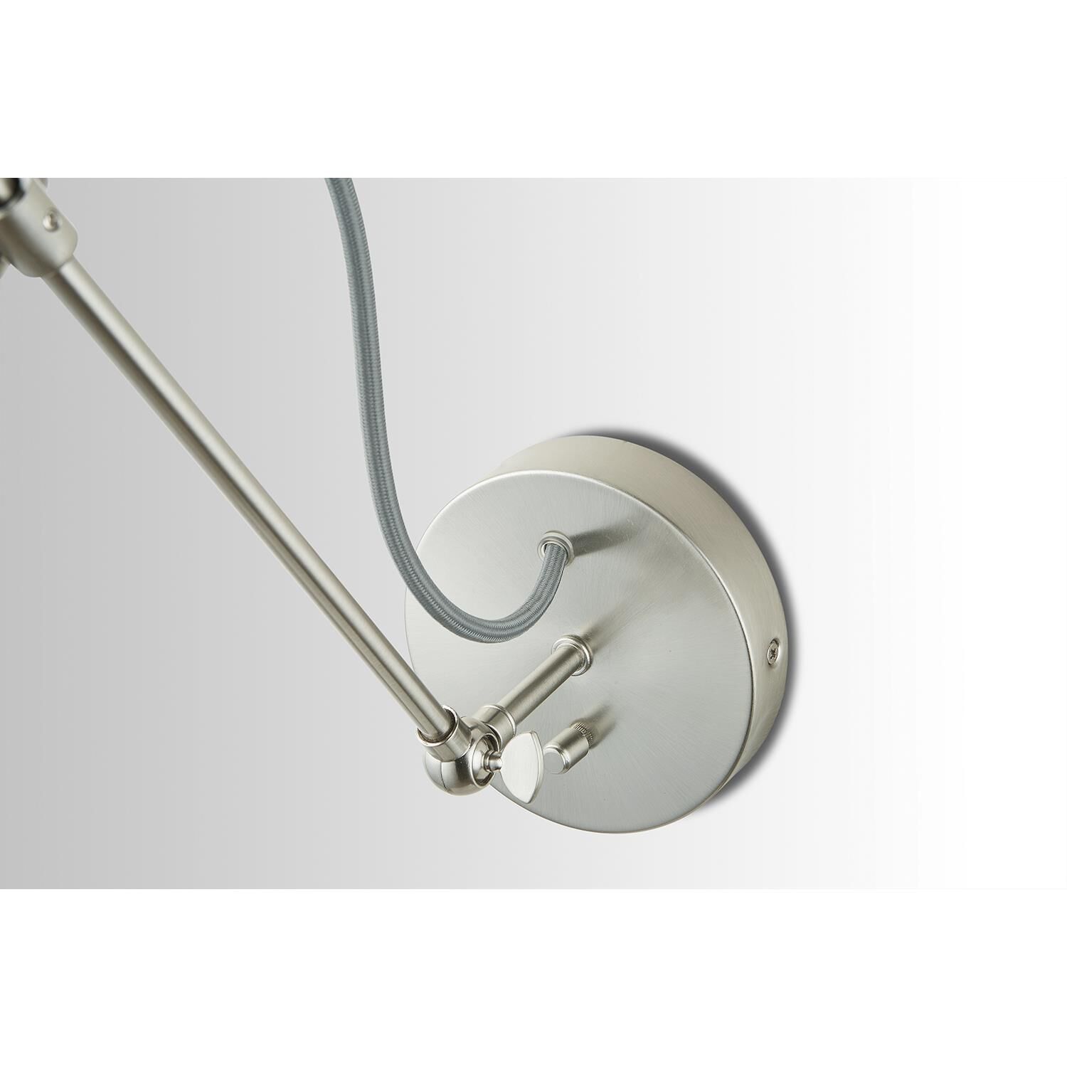 Shown in Brushed Nickel finish and Clear glass