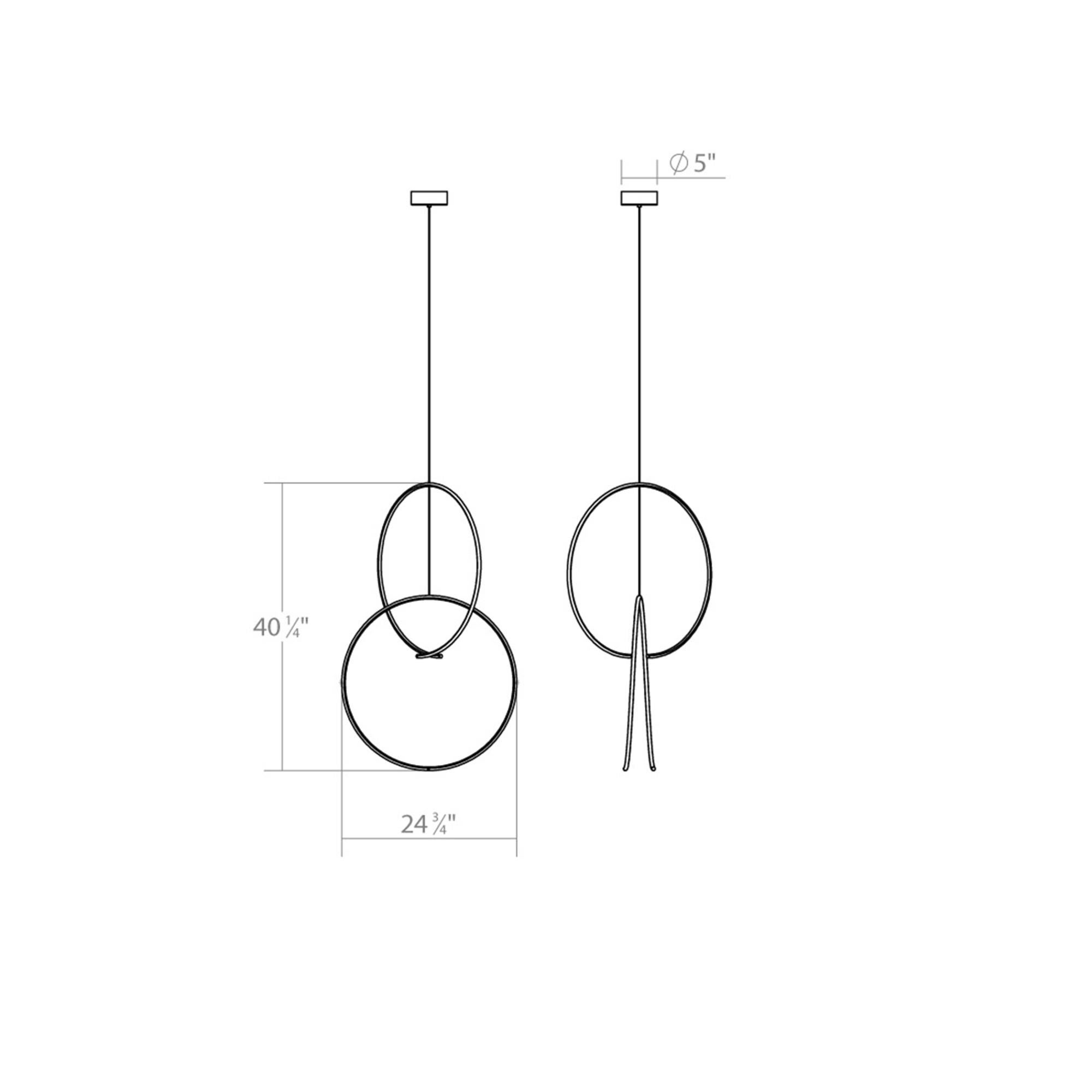 Sonneman Torc 24 Inch 2 Light LED Multi Light Pendant by SONNEMAN