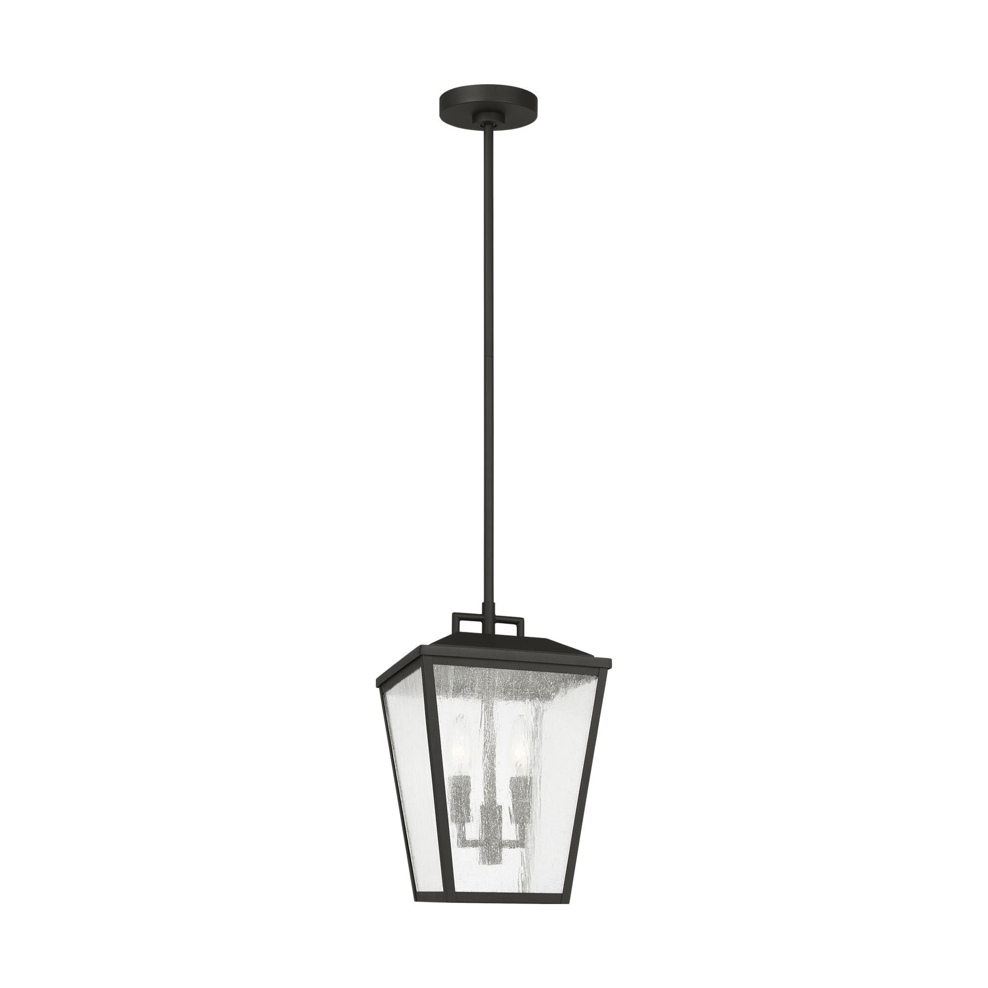 Shown in Textured Black finish and Clear Seeded glass