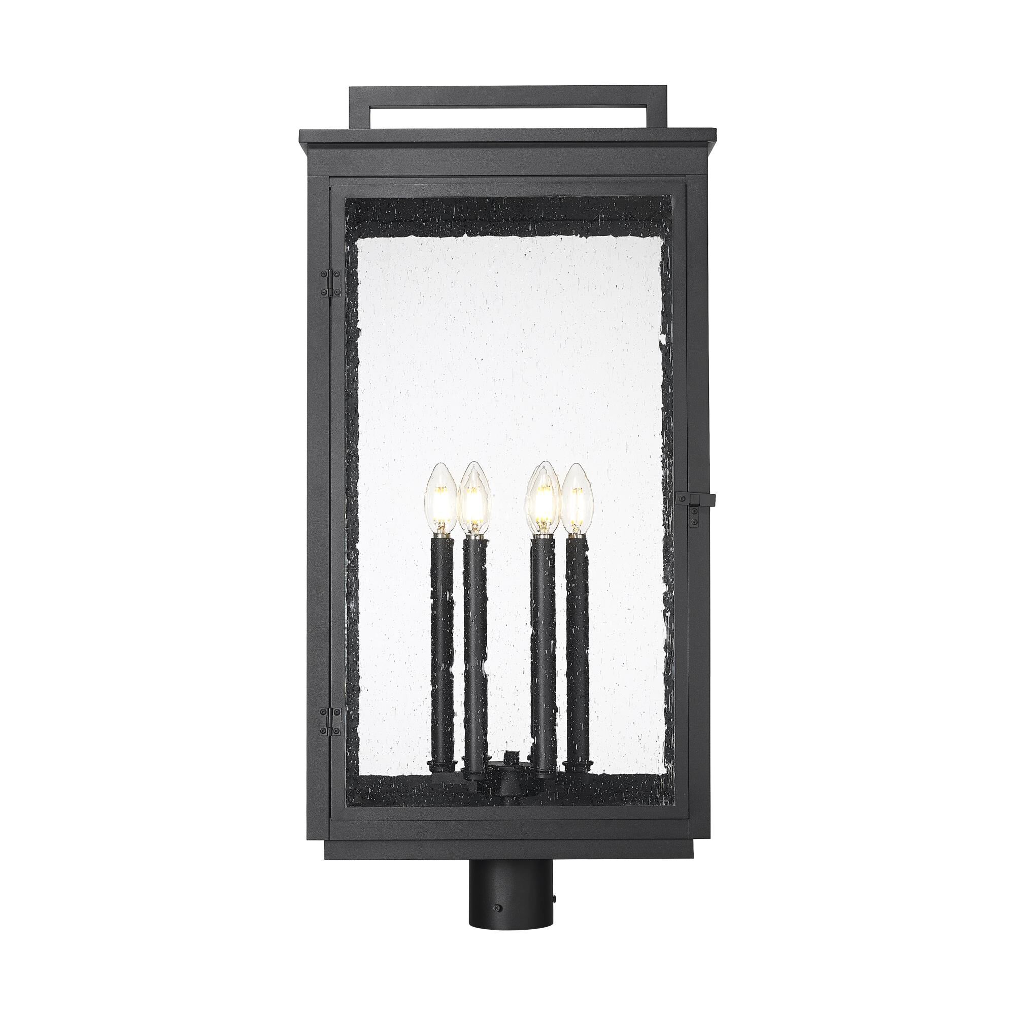 Shown in Sand Black finish and Clear Seedy glass and Clear Seedy shade