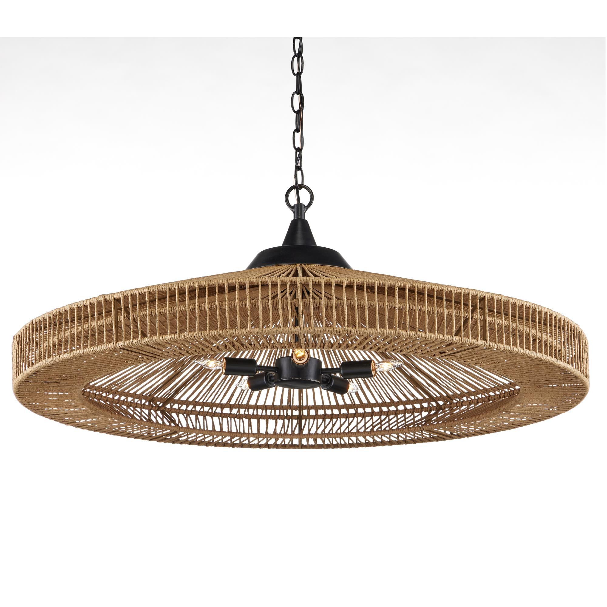 Maldives 36 Inch 5 Light Chandelier by Currey and Company