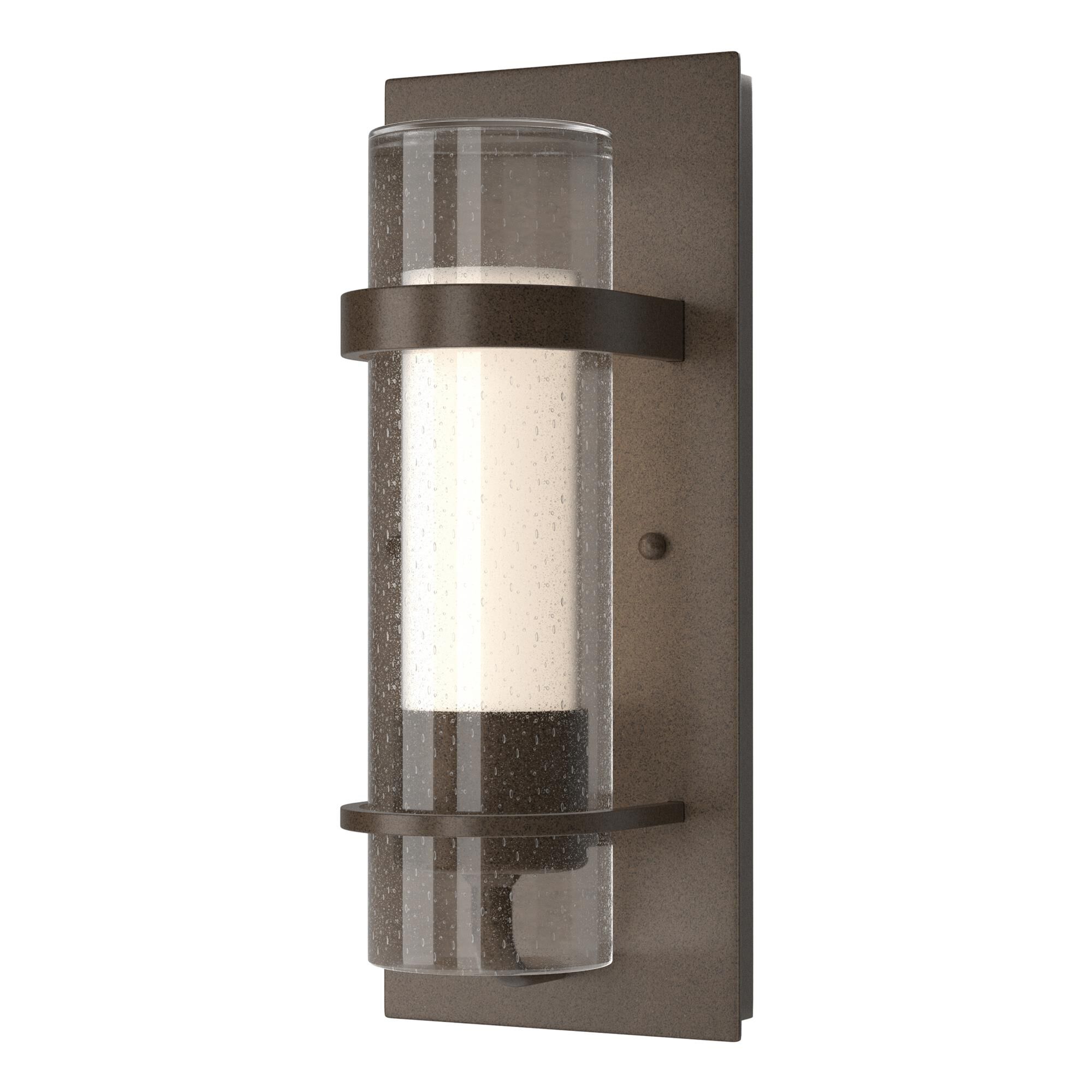 Shown in Bronze finish and Opal and Seeded glass
