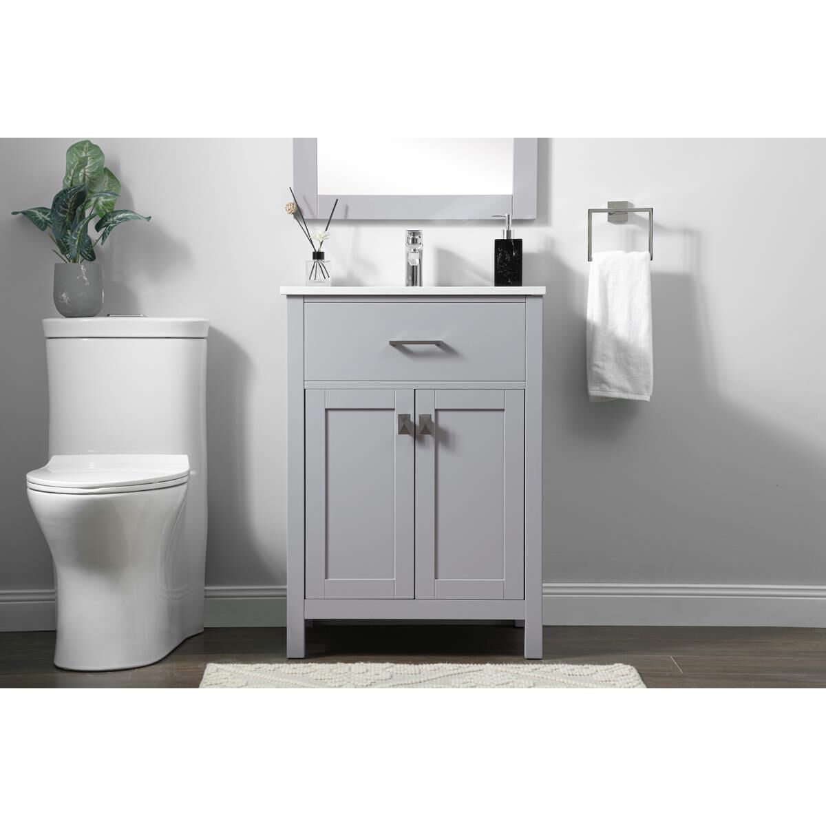 Shown in Grey finish