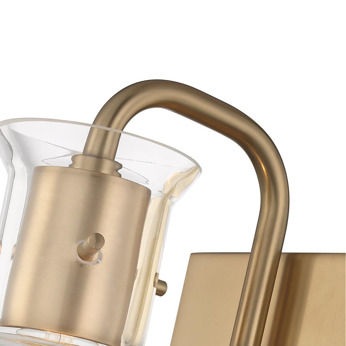 Shown in Aged Brass finish and Opal Etched glass