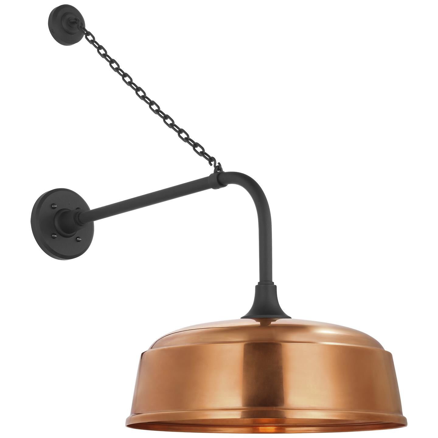 Shown in Matte Black finish and Copper shade