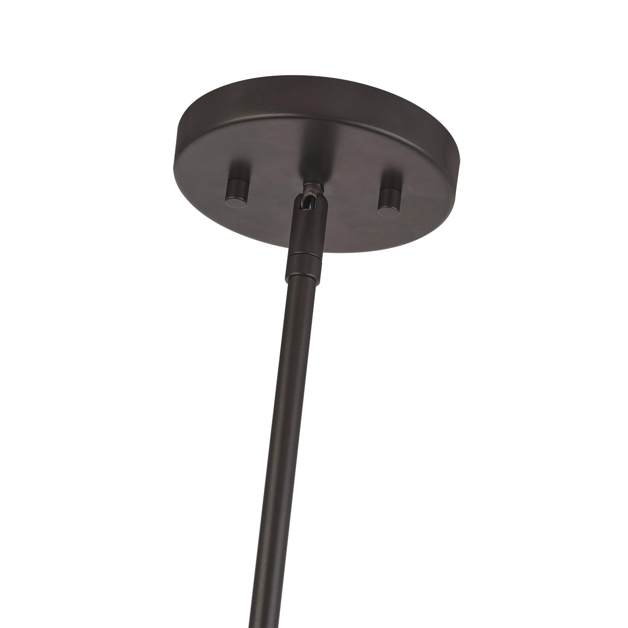 Shown in English Bronze finish and Hand-Woven Dark Chocolate Color Polyester Rope shade