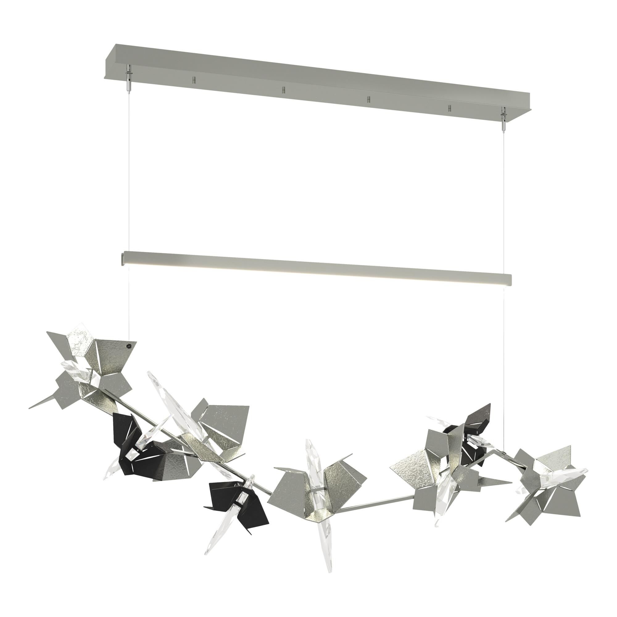 Shown in Sterling finish and Swarovski crystal and Gold glass and Black accent