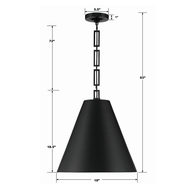 Brian Patrick Flynn Alston 18 Inch Large Pendant by Crystorama