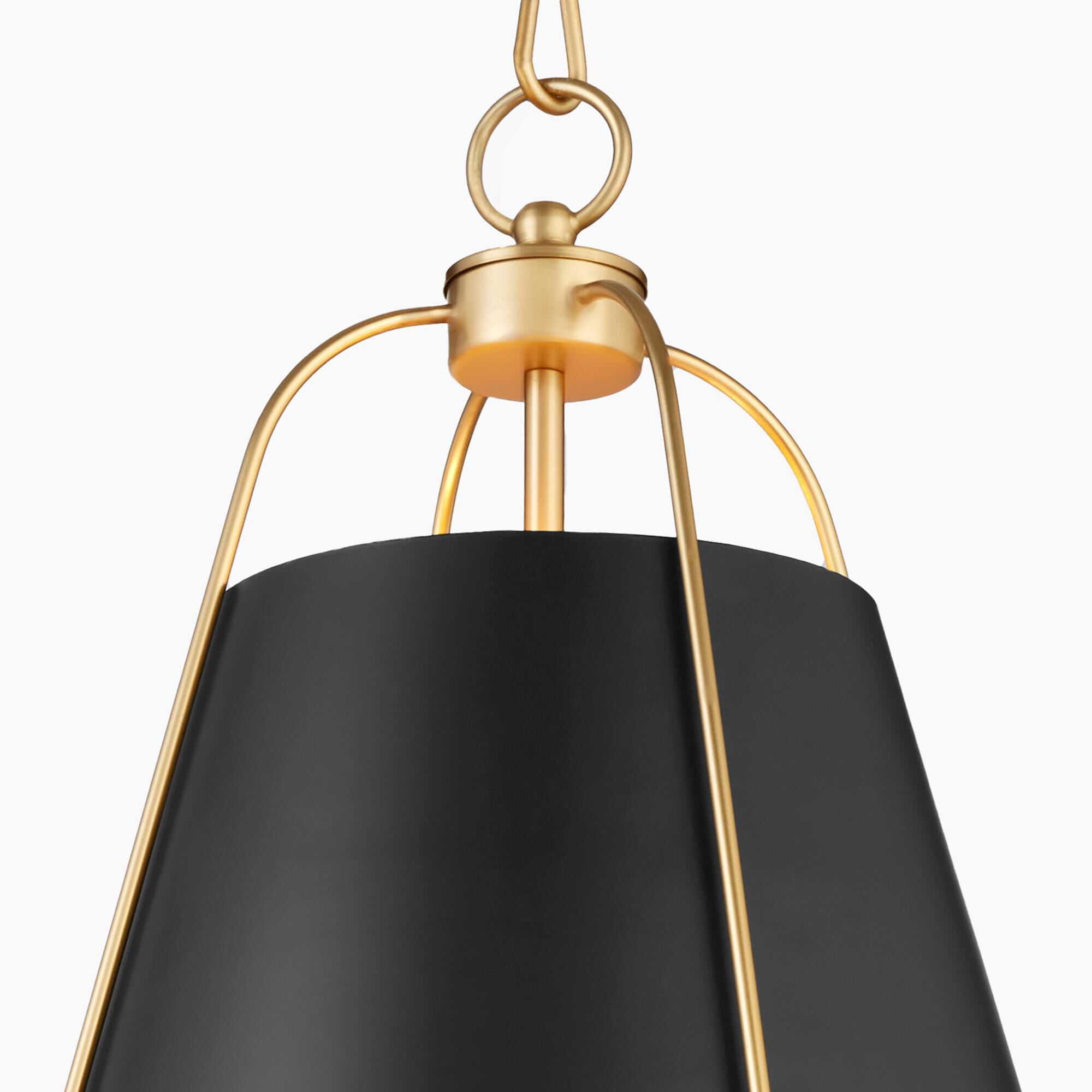 Shown in Matte Black W/ Aged Brass finish