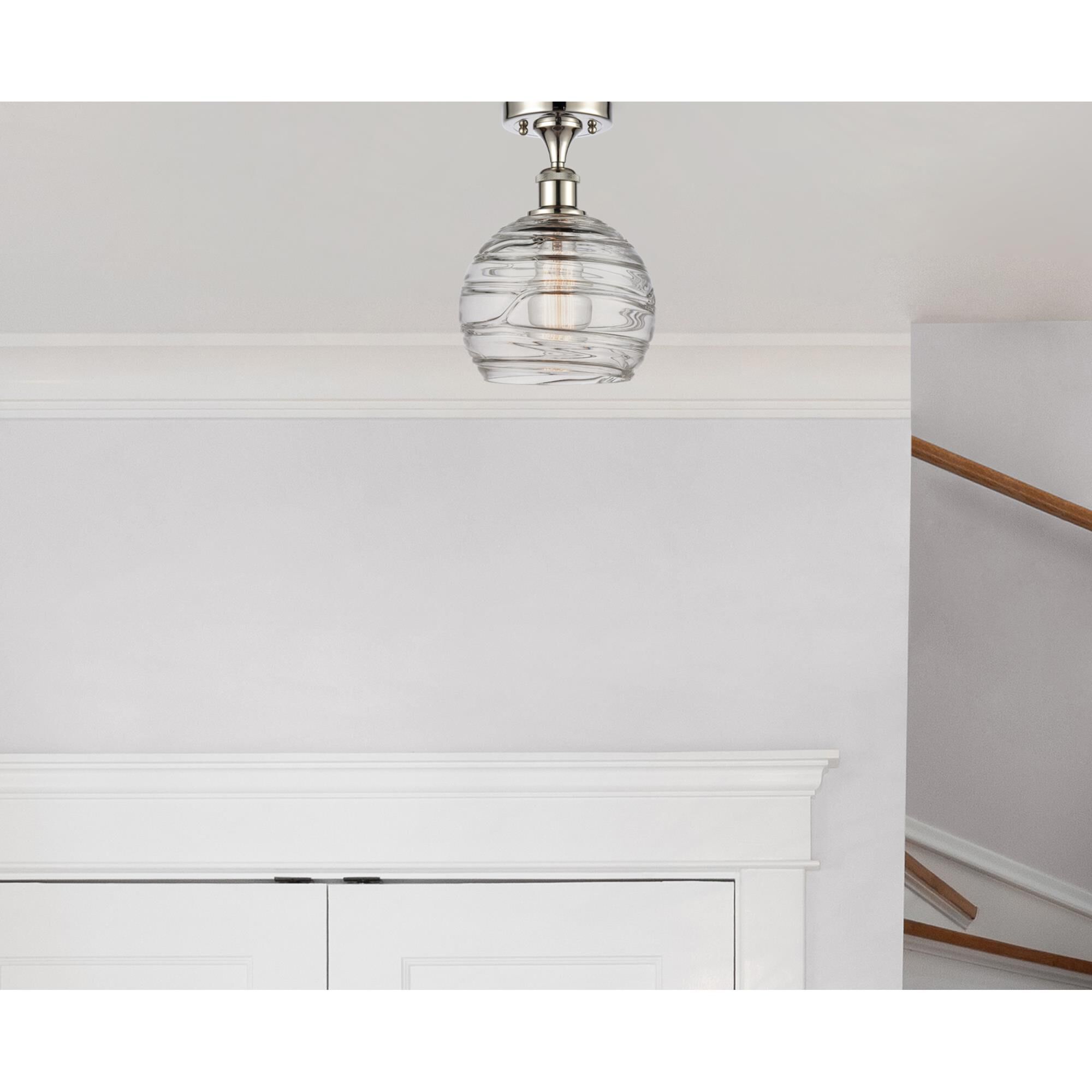 Bruno Marashlian Athens Deco Swirl 8 Inch Semi Flush Mount by Innovations Lighting