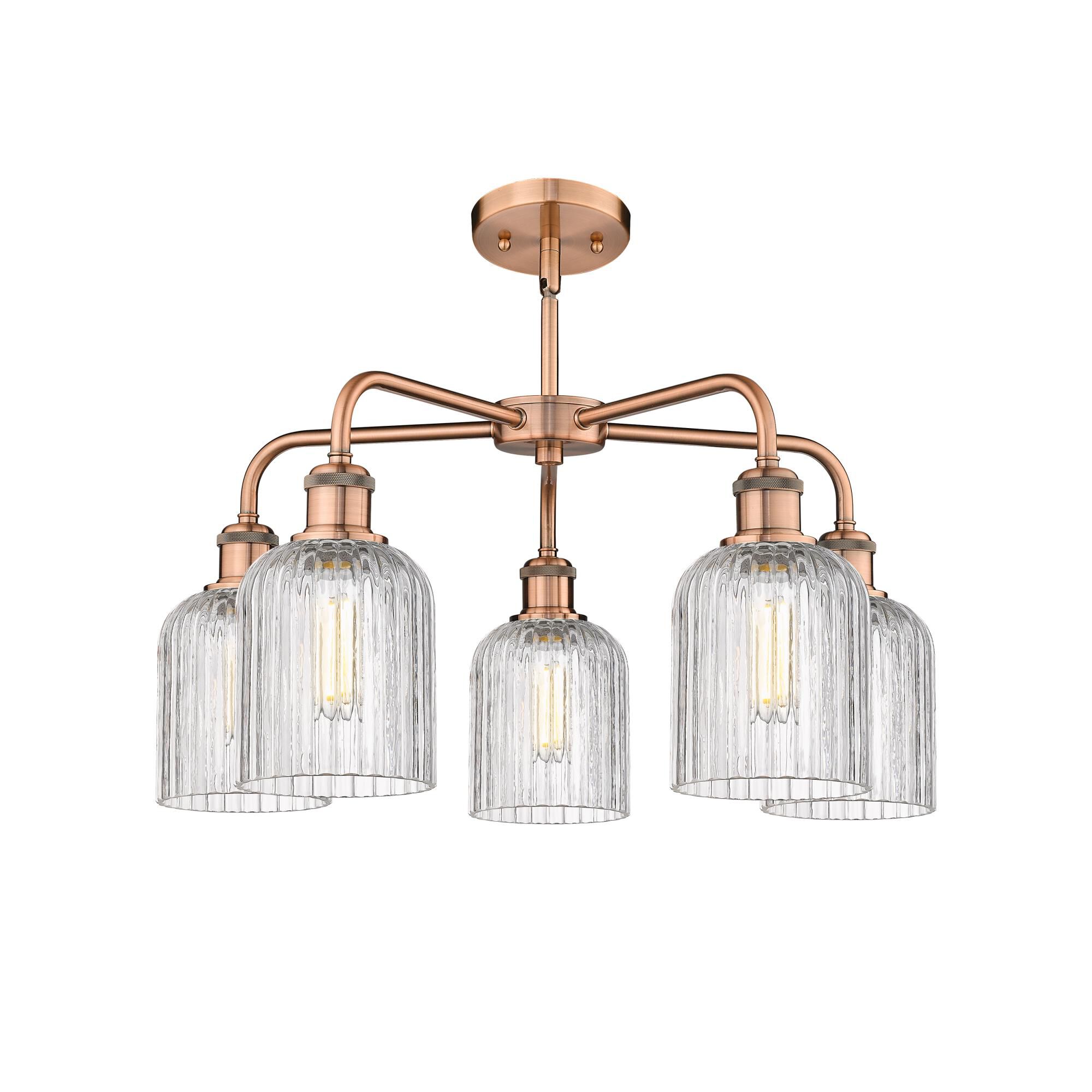 Shown in Antique Copper finish and Clear glass