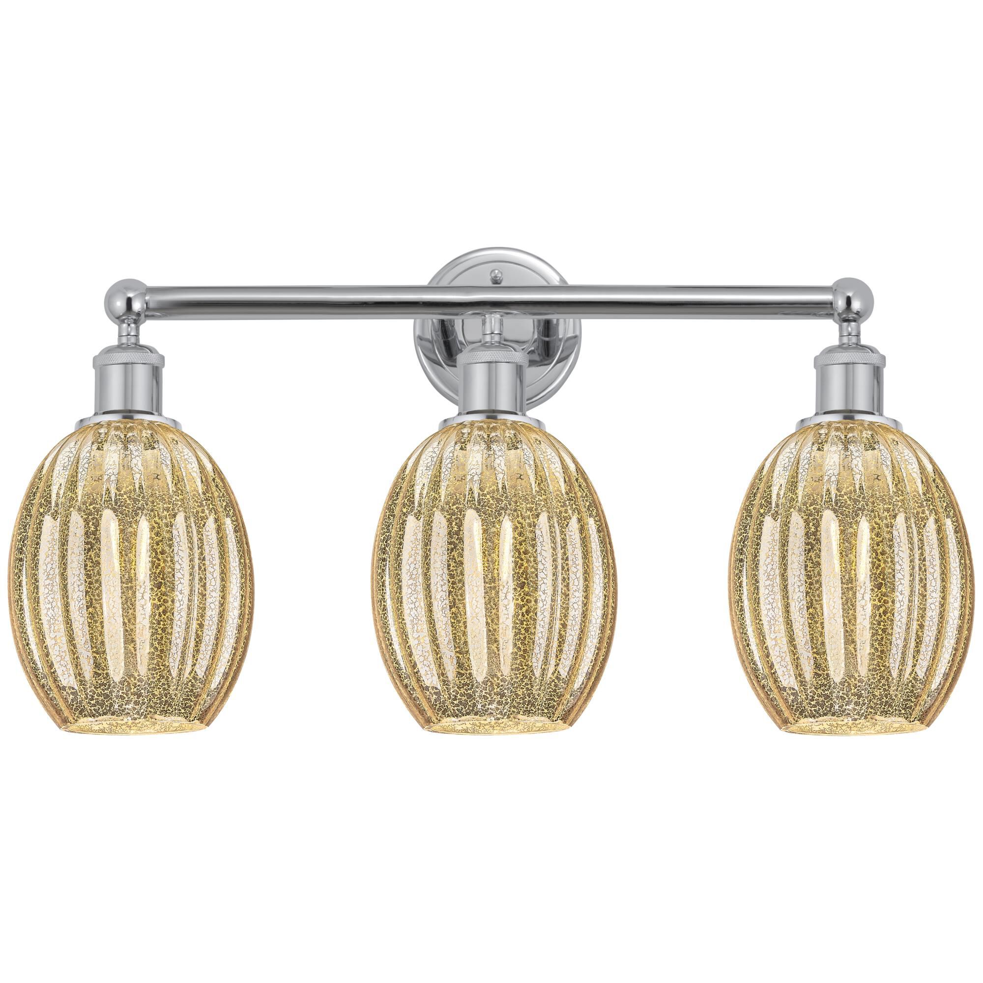 Shown in Polished Chrome finish and Mercury glass