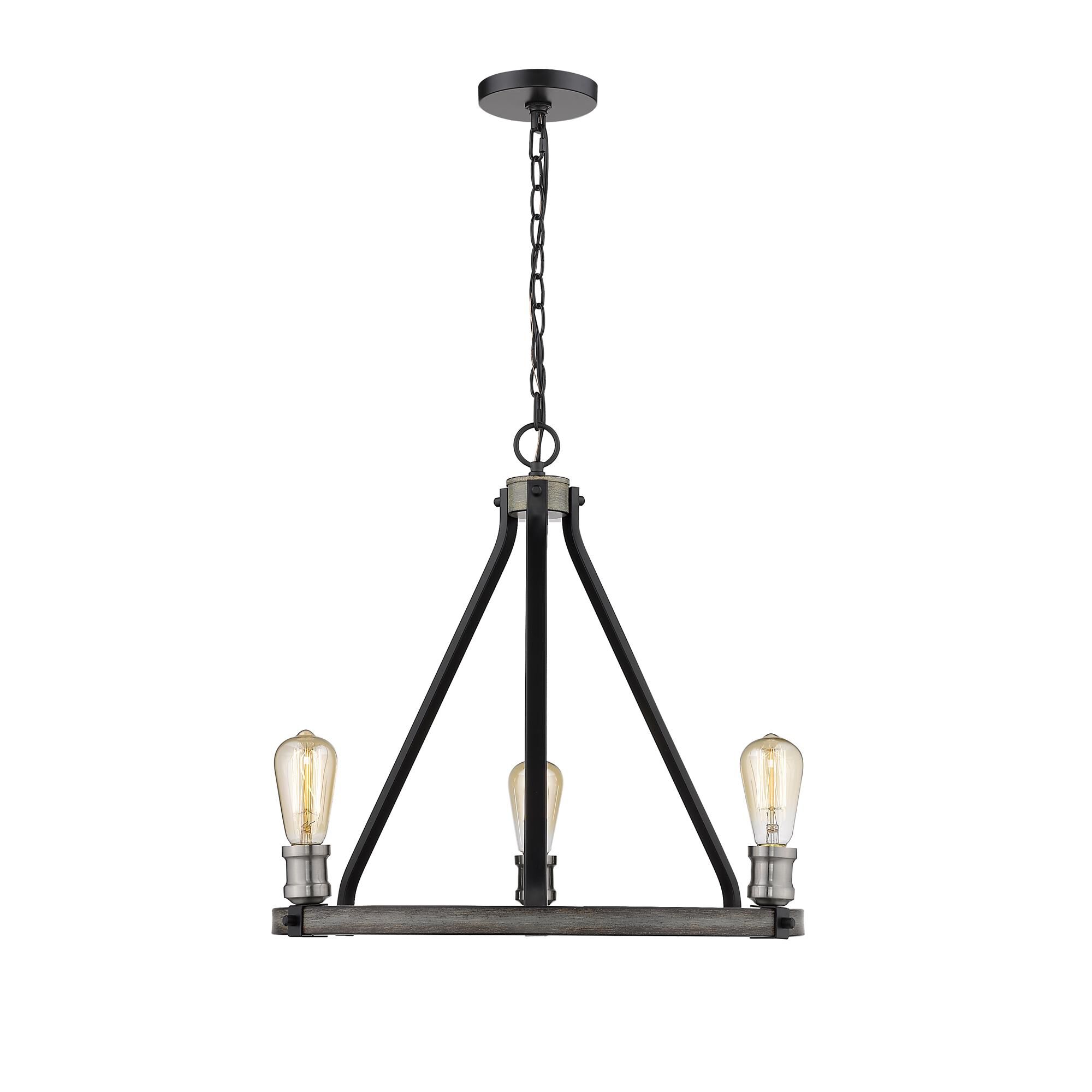 Shown in Ashen Barnboard finish and --- glass and --- shade