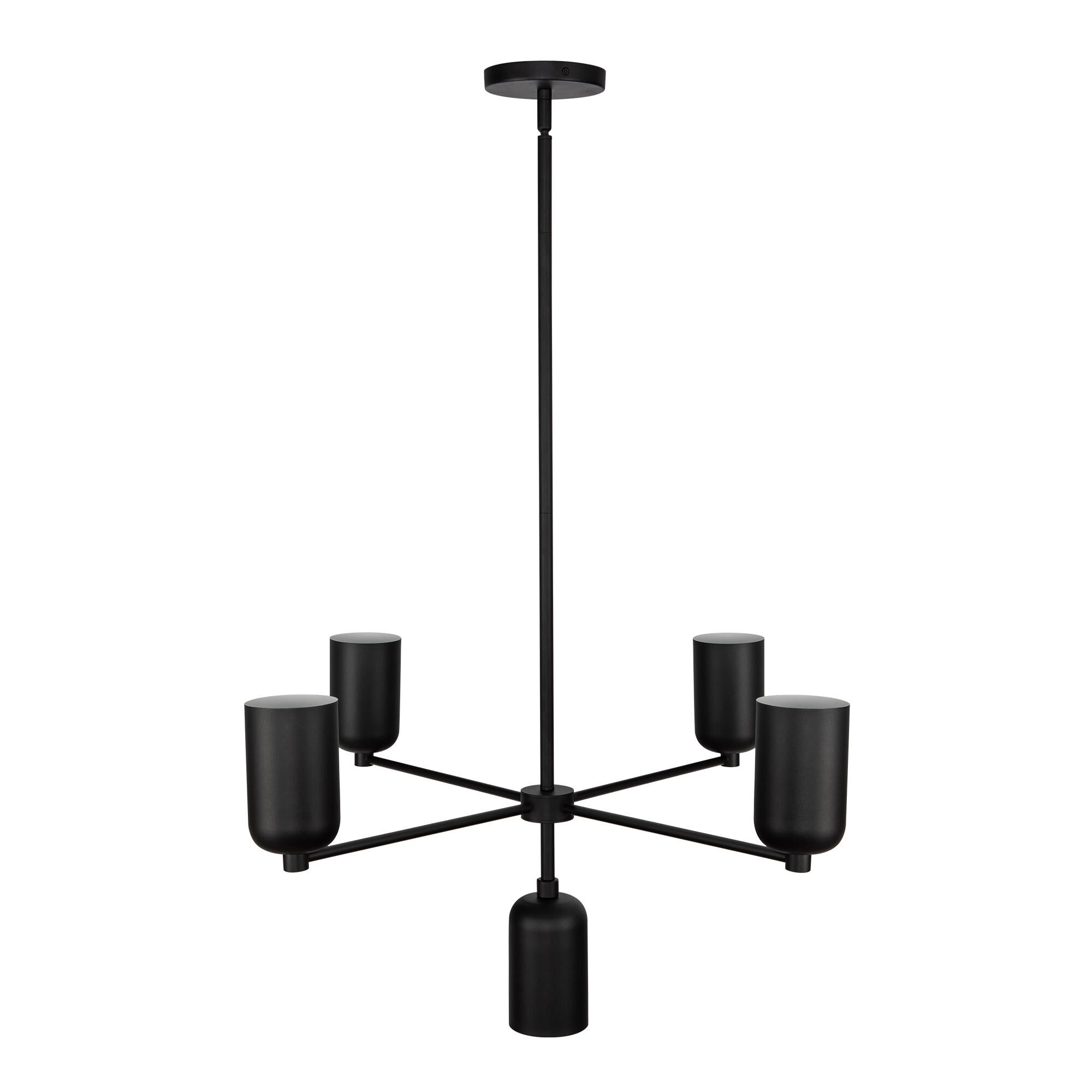 Shown in Black finish and Steel shade