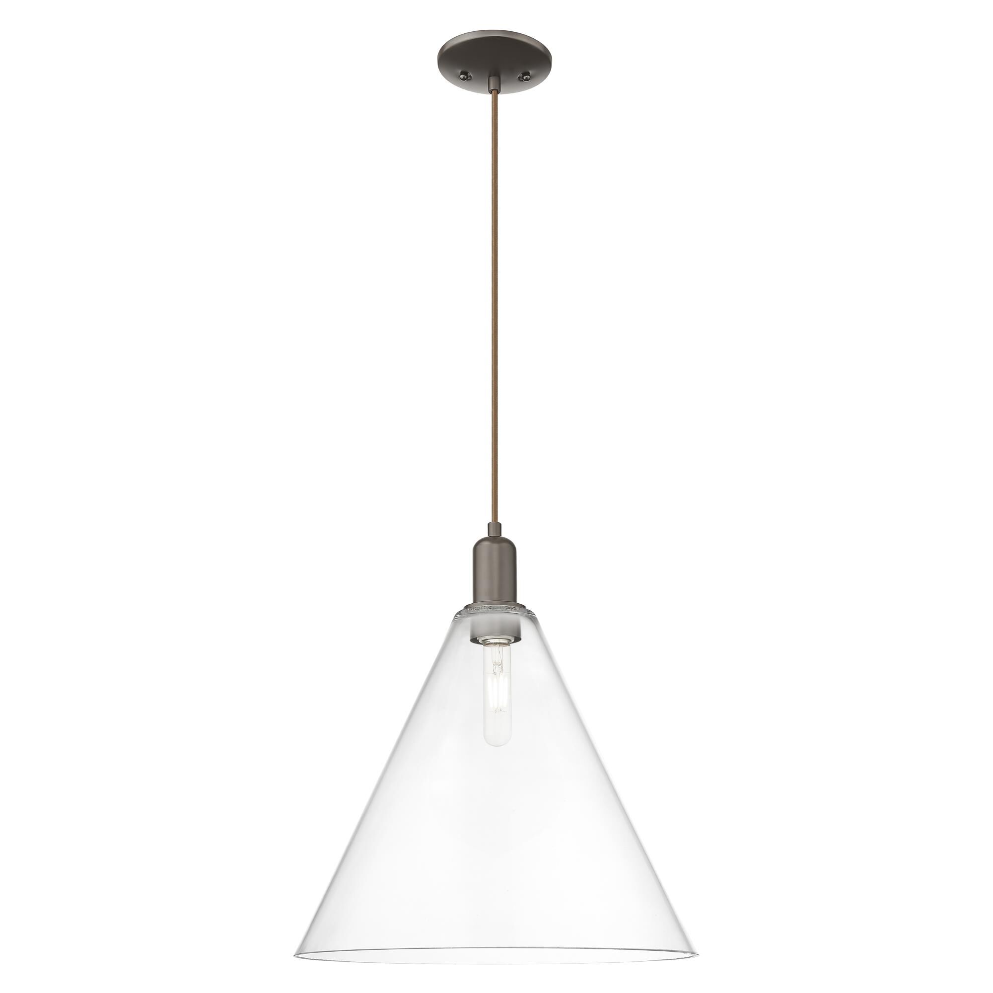 Shown in Oil Rubbed Bronze finish and Clear glass