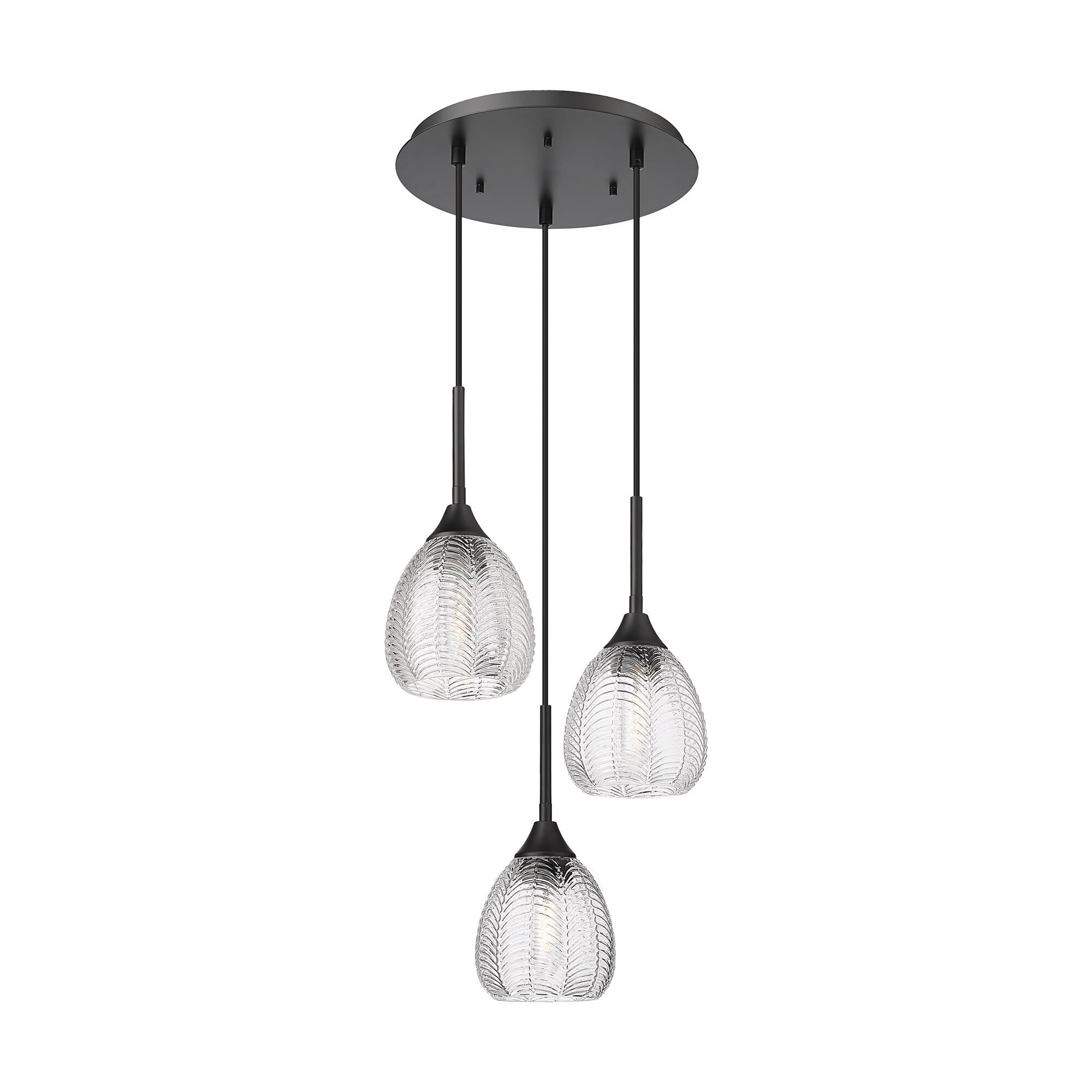 Shown in Matte Black finish and Clear shade