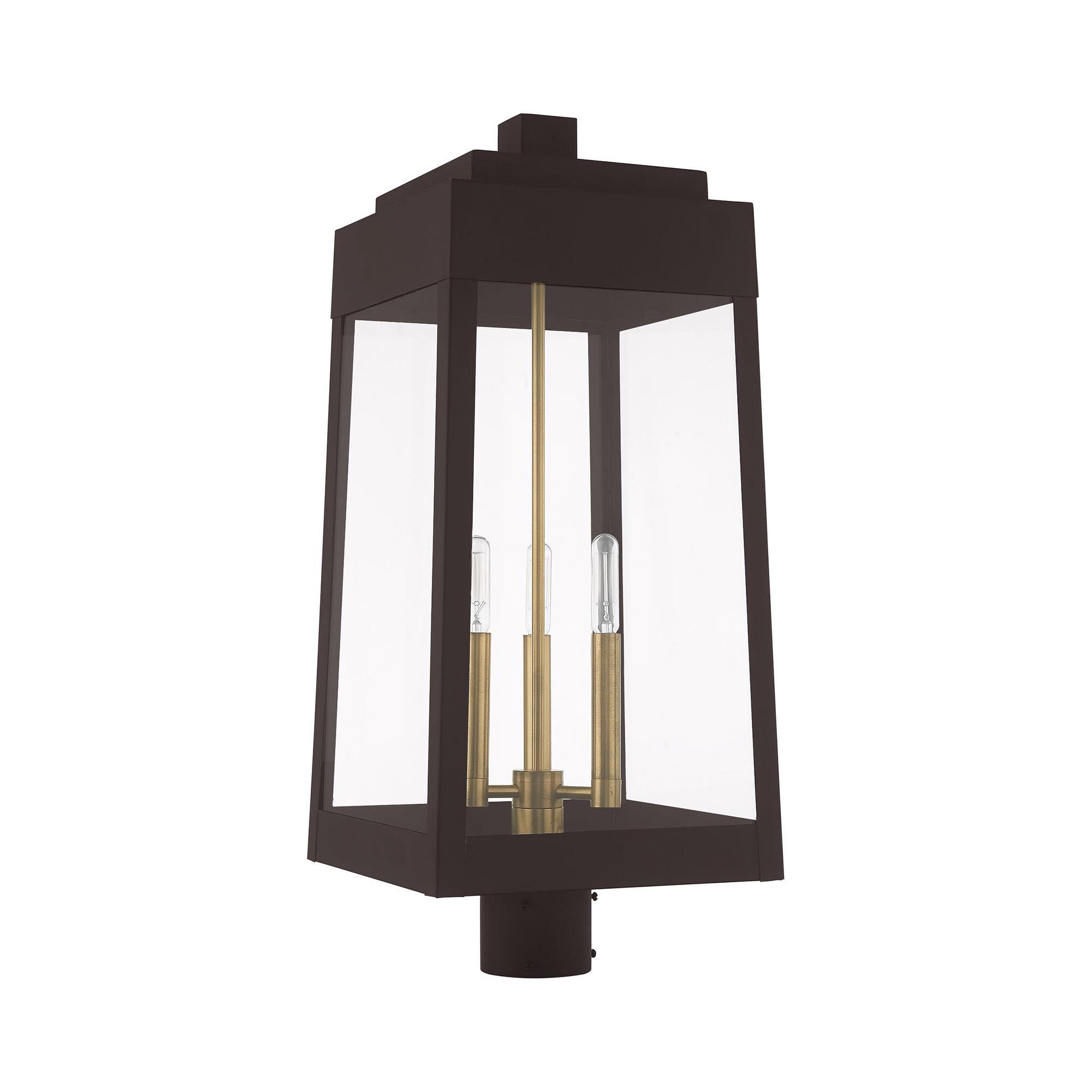 Oslo 24 Inch Tall 3 Light Outdoor Post Lamp by Livex Lighting