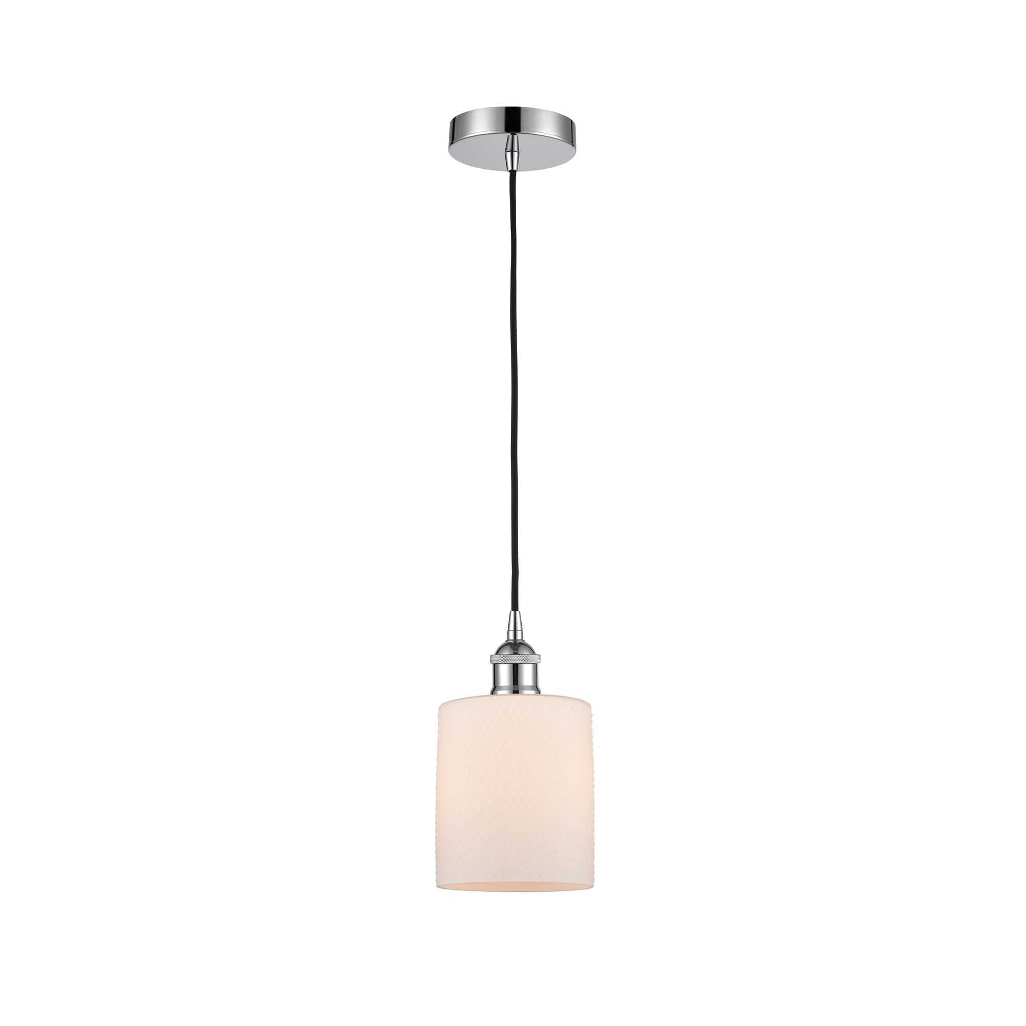 Shown in Polished Chrome finish and Matte White glass