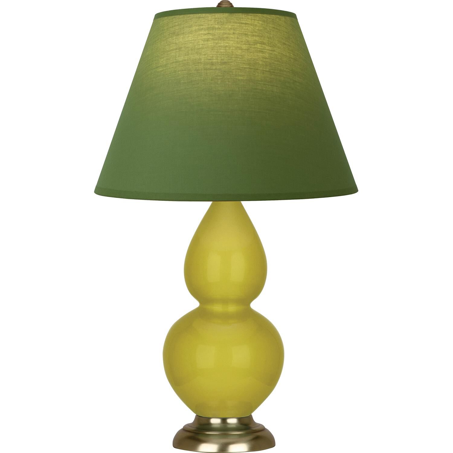 Shown in Citron finish and Tea Green and Taupe shade and Antique Brass accent