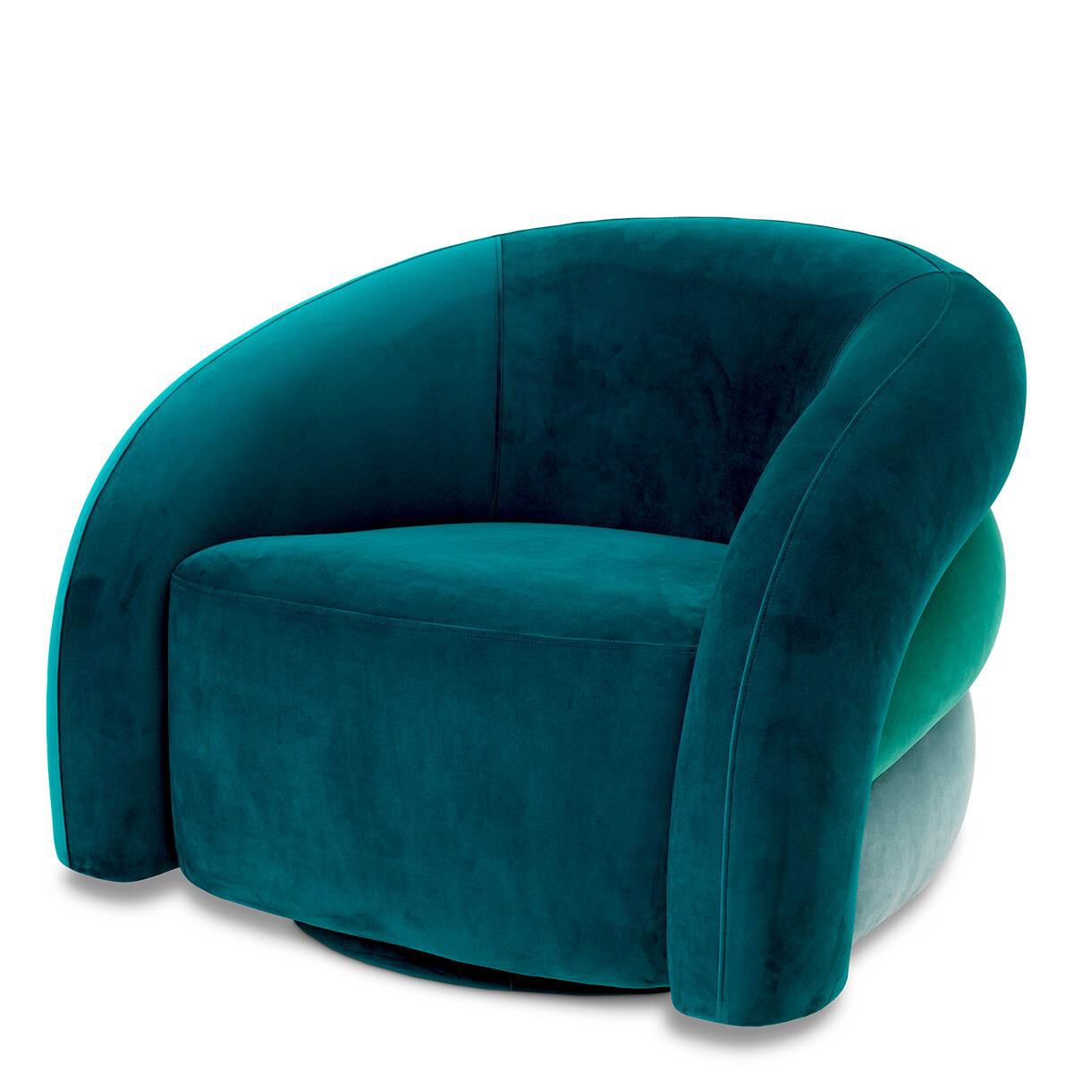 Shown in Savona Sea Green Velvet, Savona Turquoise Velvet, Savona Blue Velvet finish