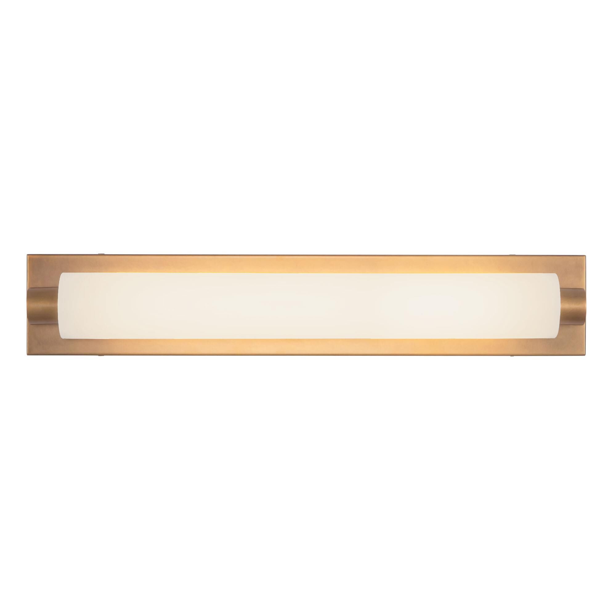 Shown in Vintage Brass finish and Matte Opal glass