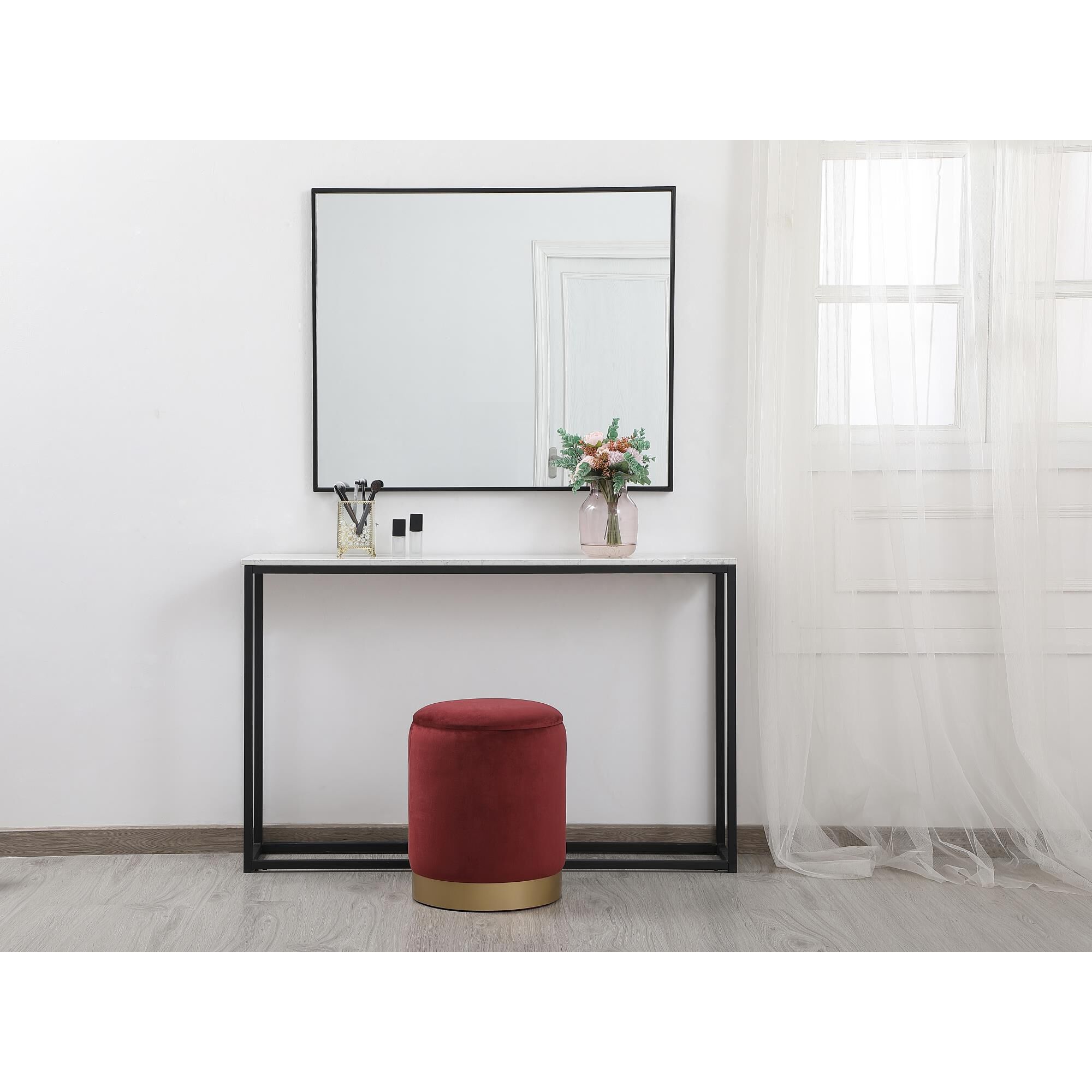 Ozman Ottoman by Elegant Decor