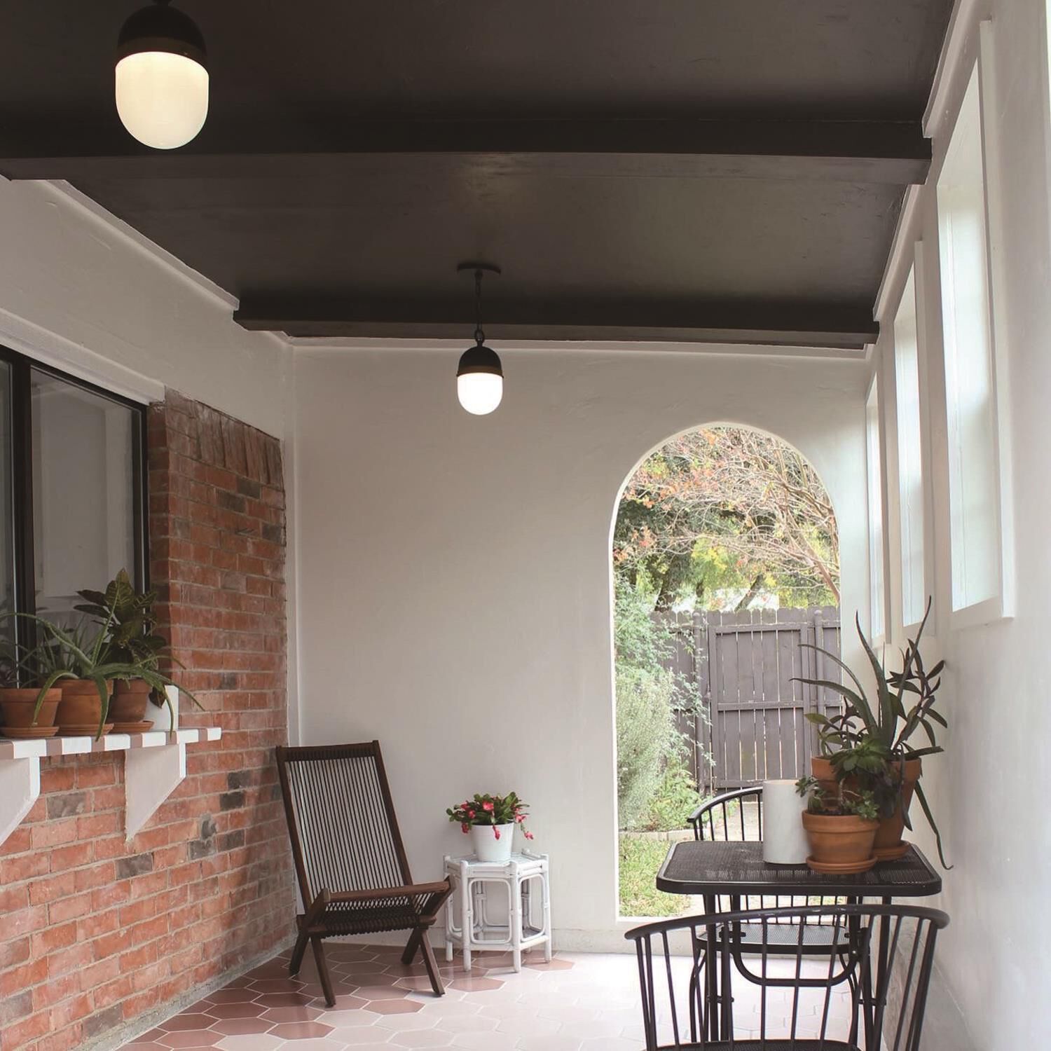 Shown in Matte Black + Textured Gold finish and Opal Frosted glass and Opal Frosted Glass shade