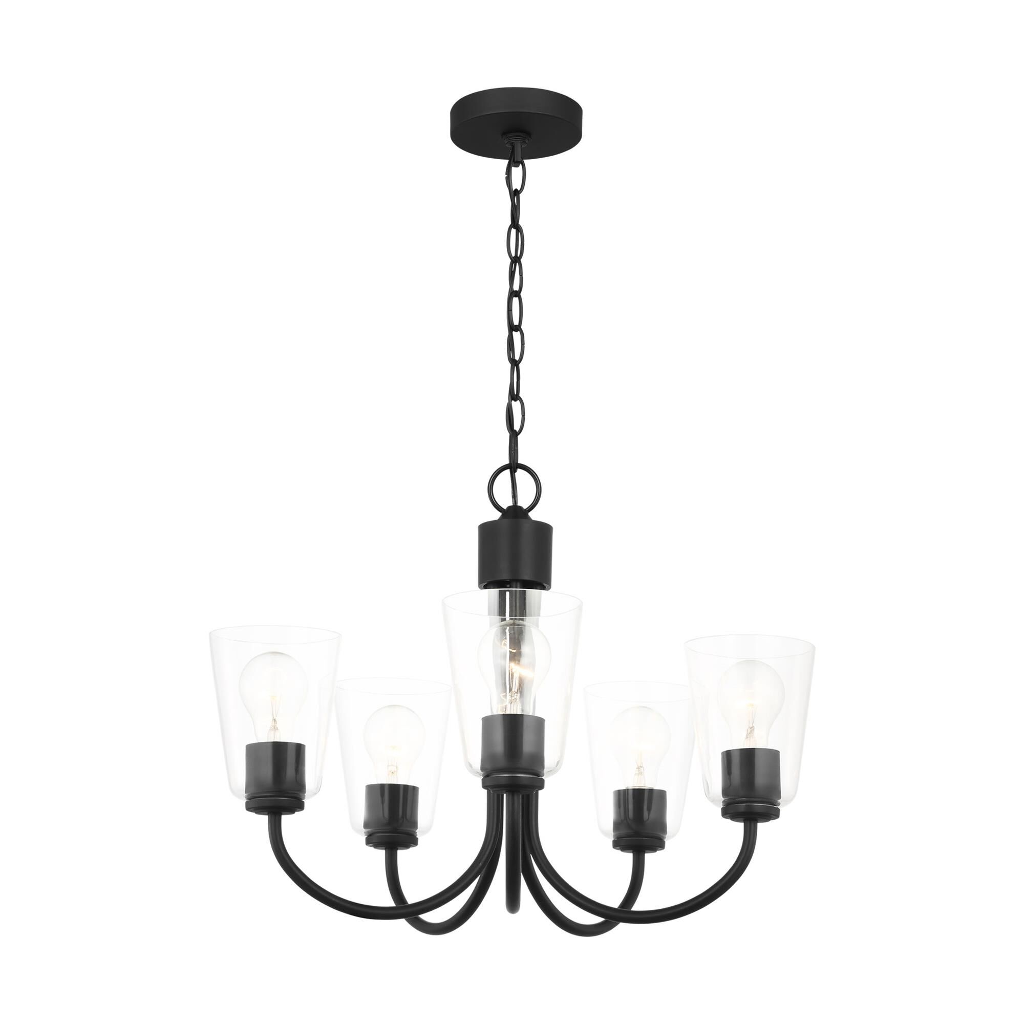 Shown in Midnight Black finish and Clear glass