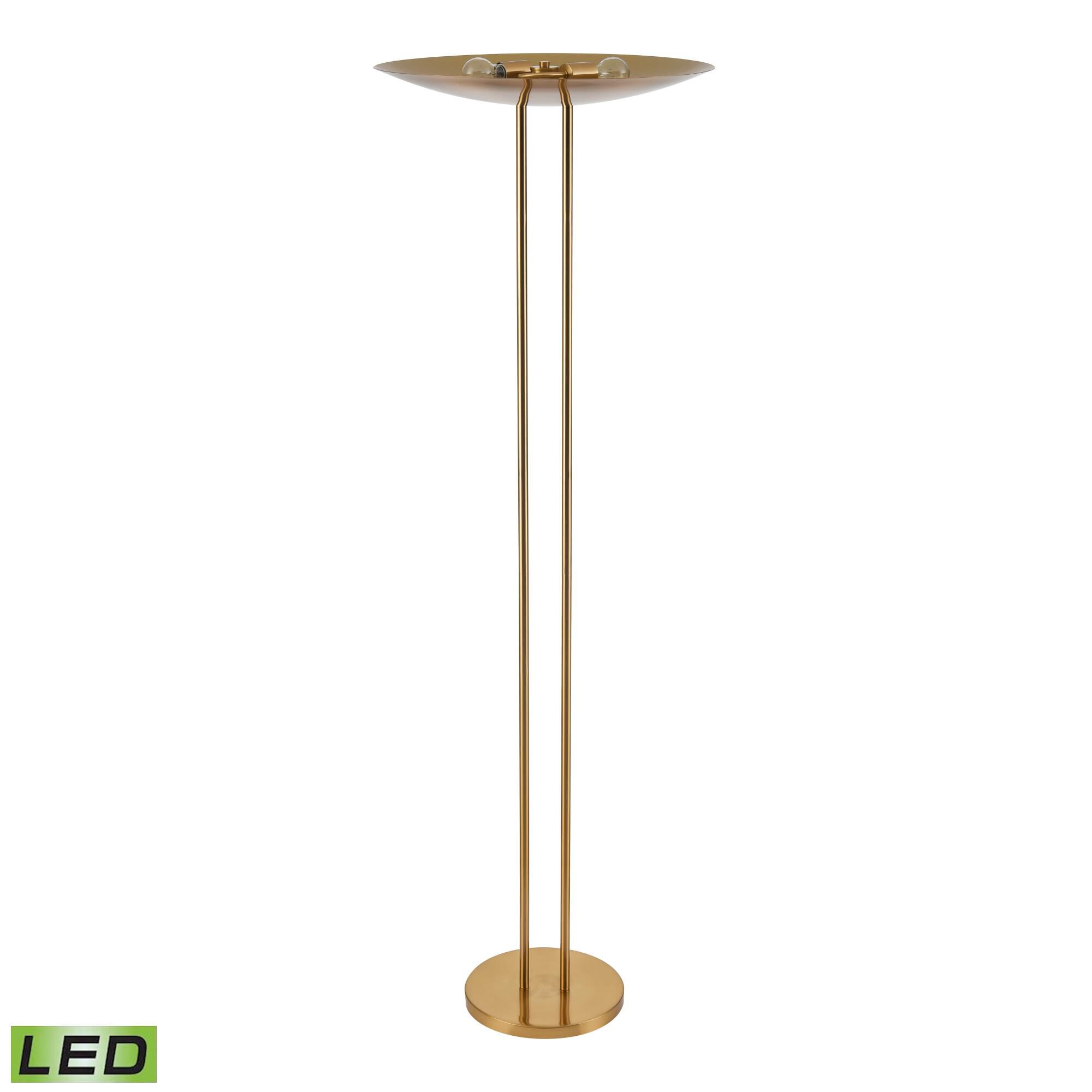 Shown in Aged Brass finish and Metal Dome shade