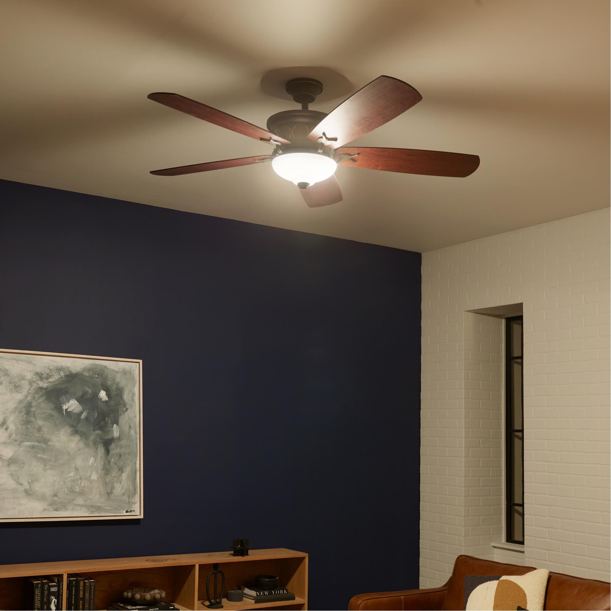 Crescent 56 Inch Ceiling Fan with Light Kit by Kichler Lighting