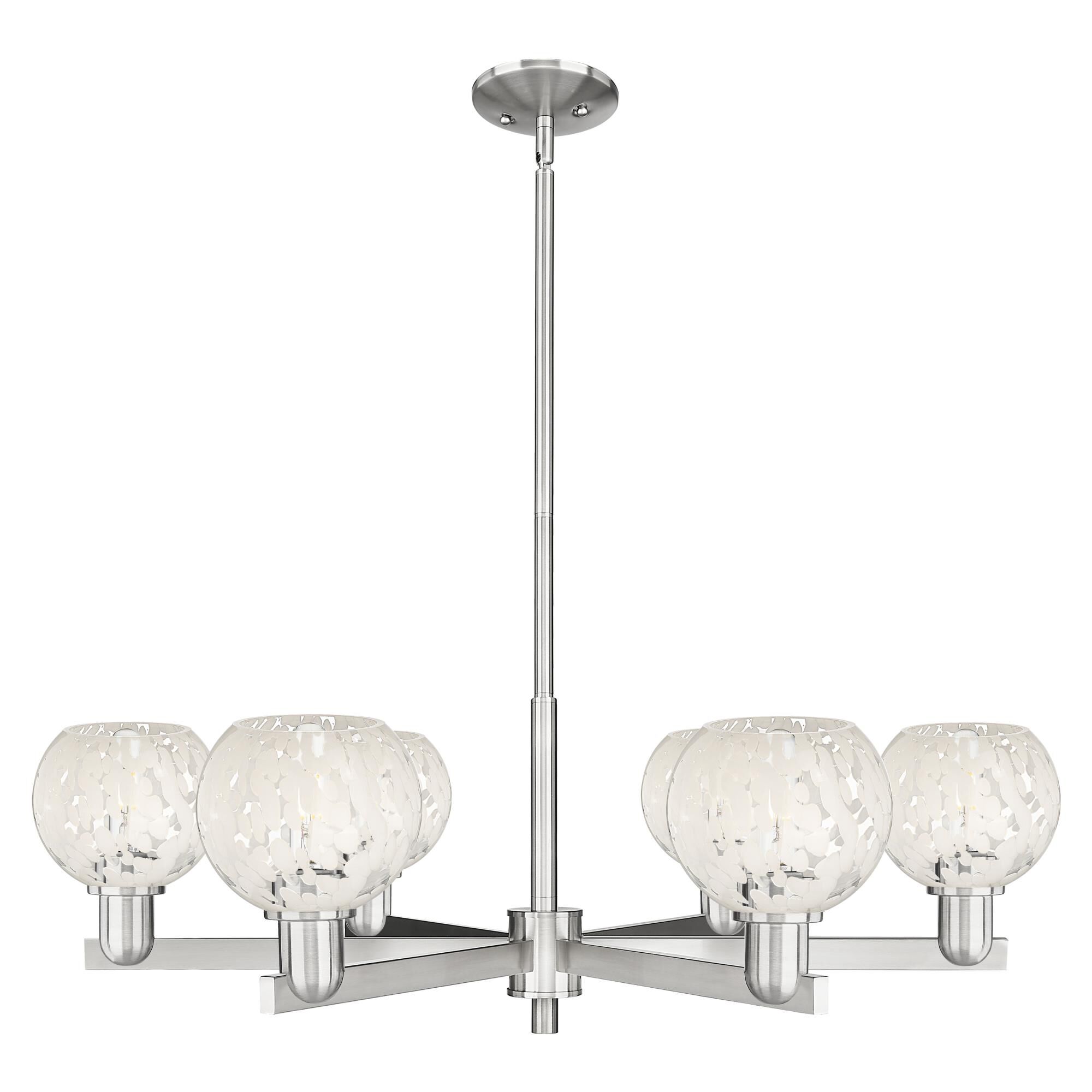 Bruno Marashlian White Mouchette 36 Inch Chandelier by Innovations Lighting